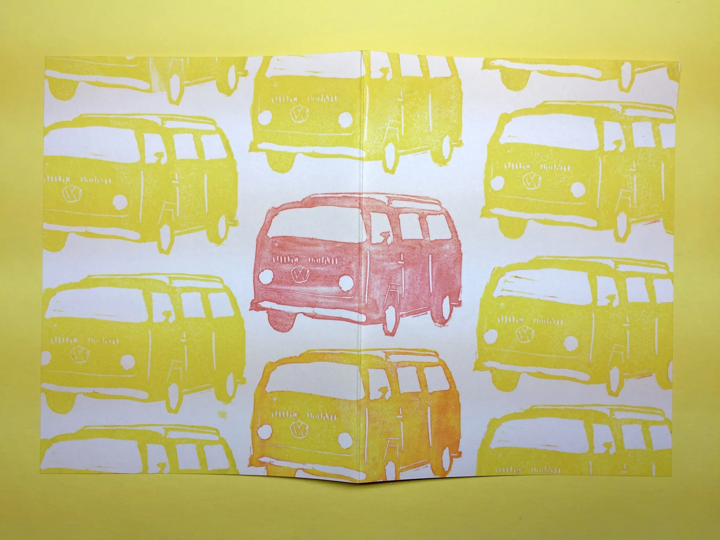 VW Bus — Relief Prints · 2016