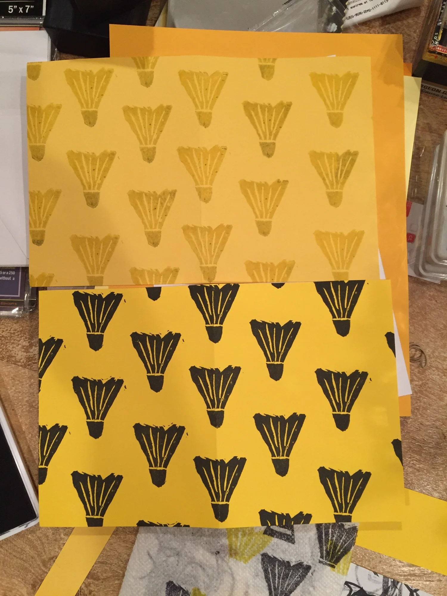 Shuttlecock — Relief Prints — Detail / alternate view
