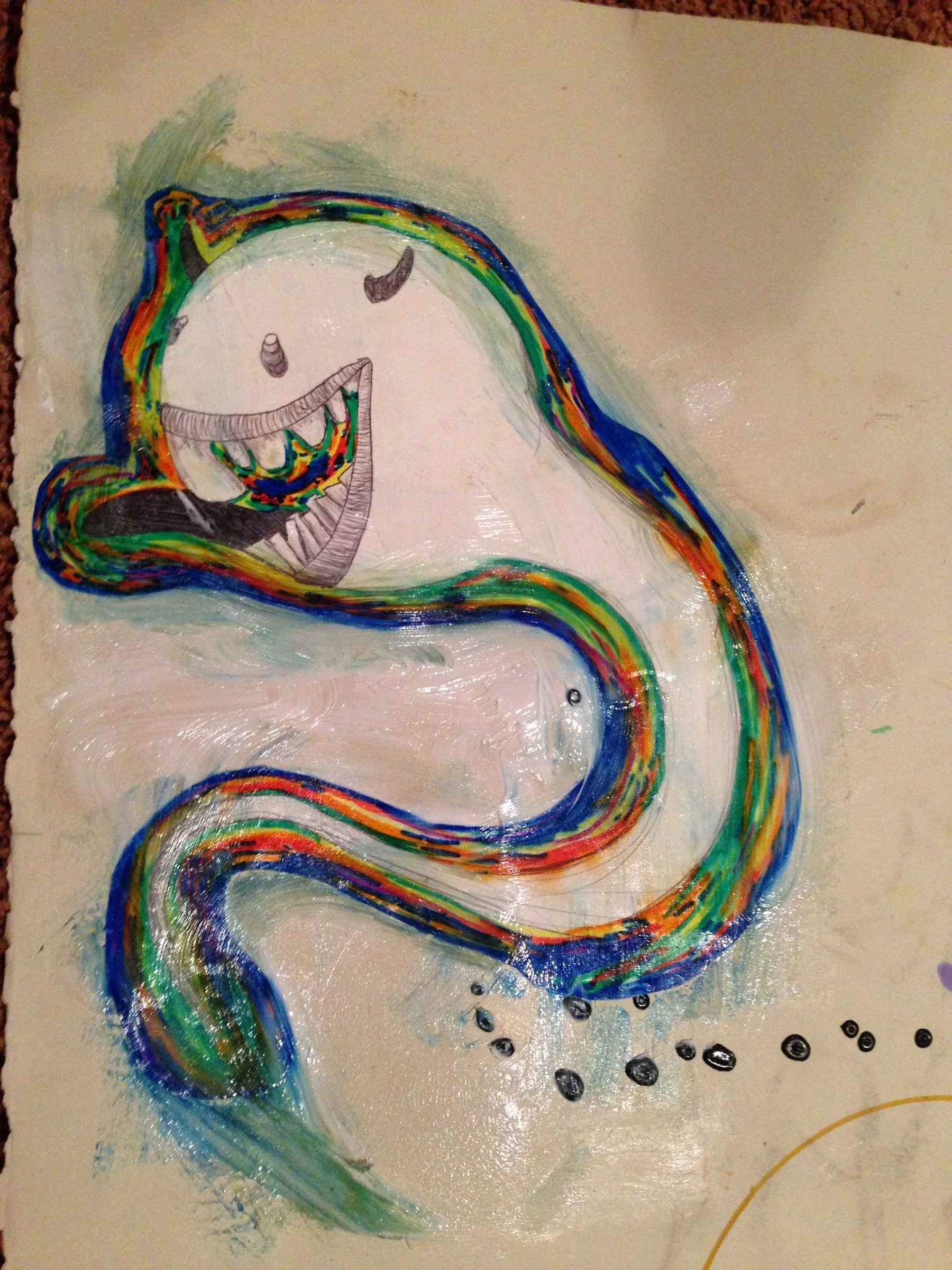 Rainbow Creature — Drawing · 2014