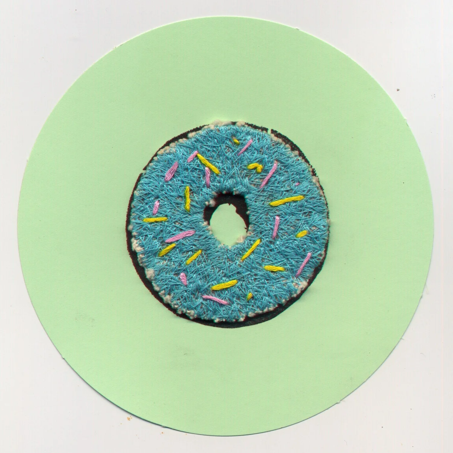 Donut Patches and Print — Patch with stamped circle