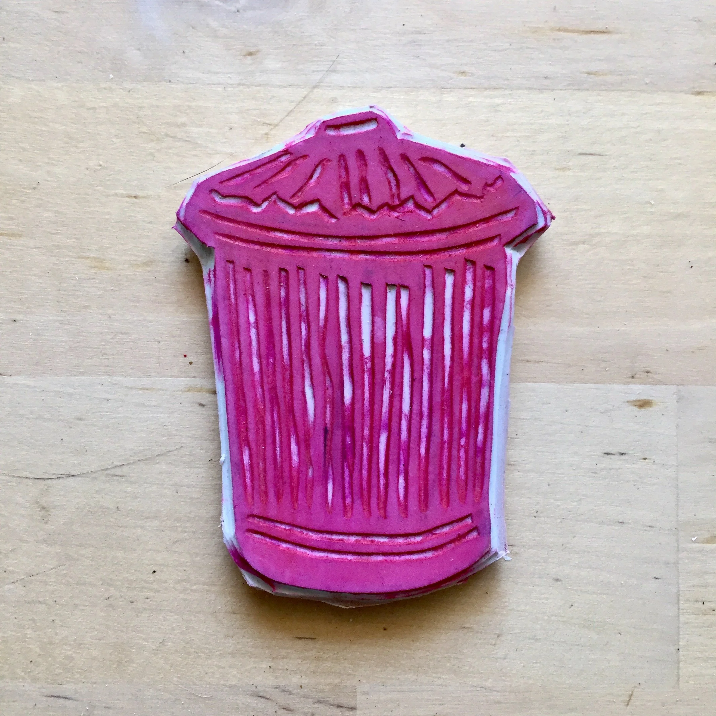Trash Can — Relief Prints · 2016