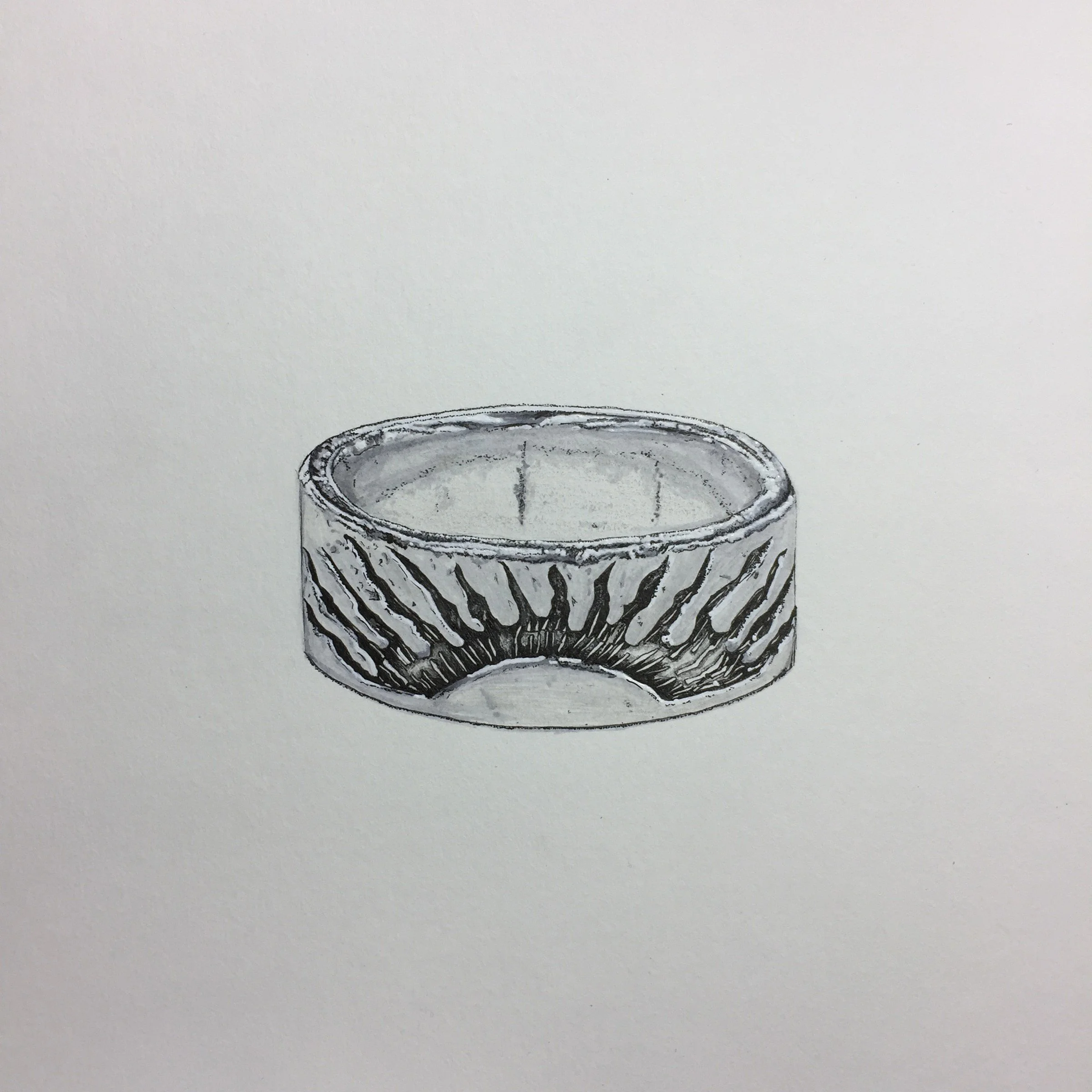 Silver Ring Study — Patterned Band · 2017