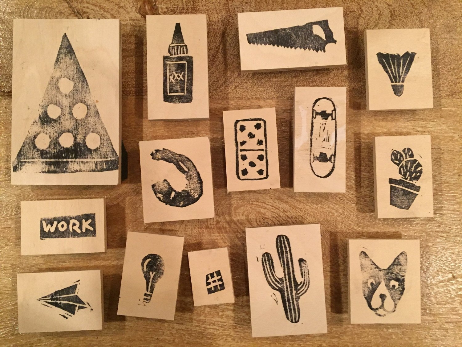 Hand-Carved Stamps — Collection and Process — Finished work