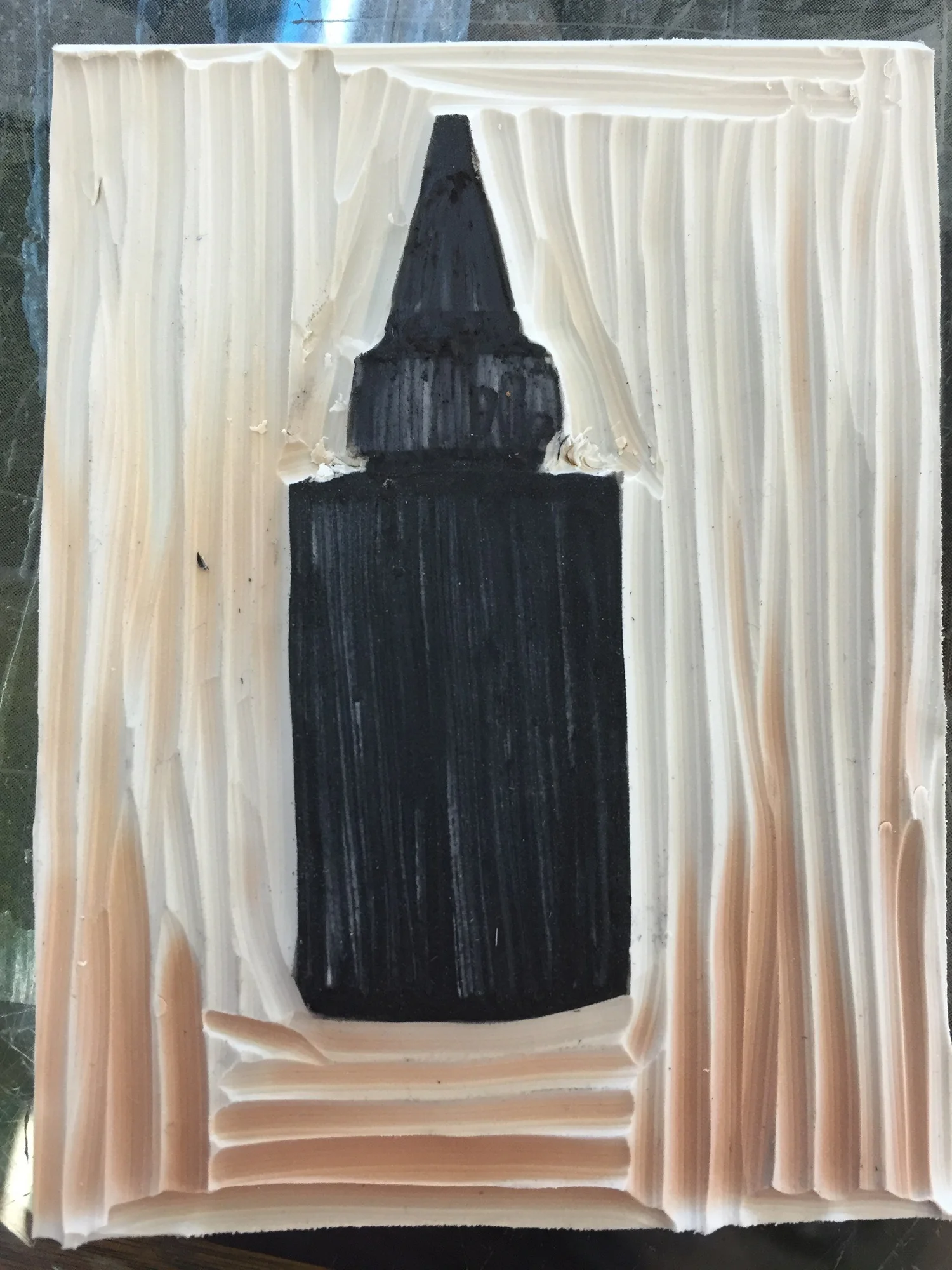 Wax Bottle — Relief Prints — Process