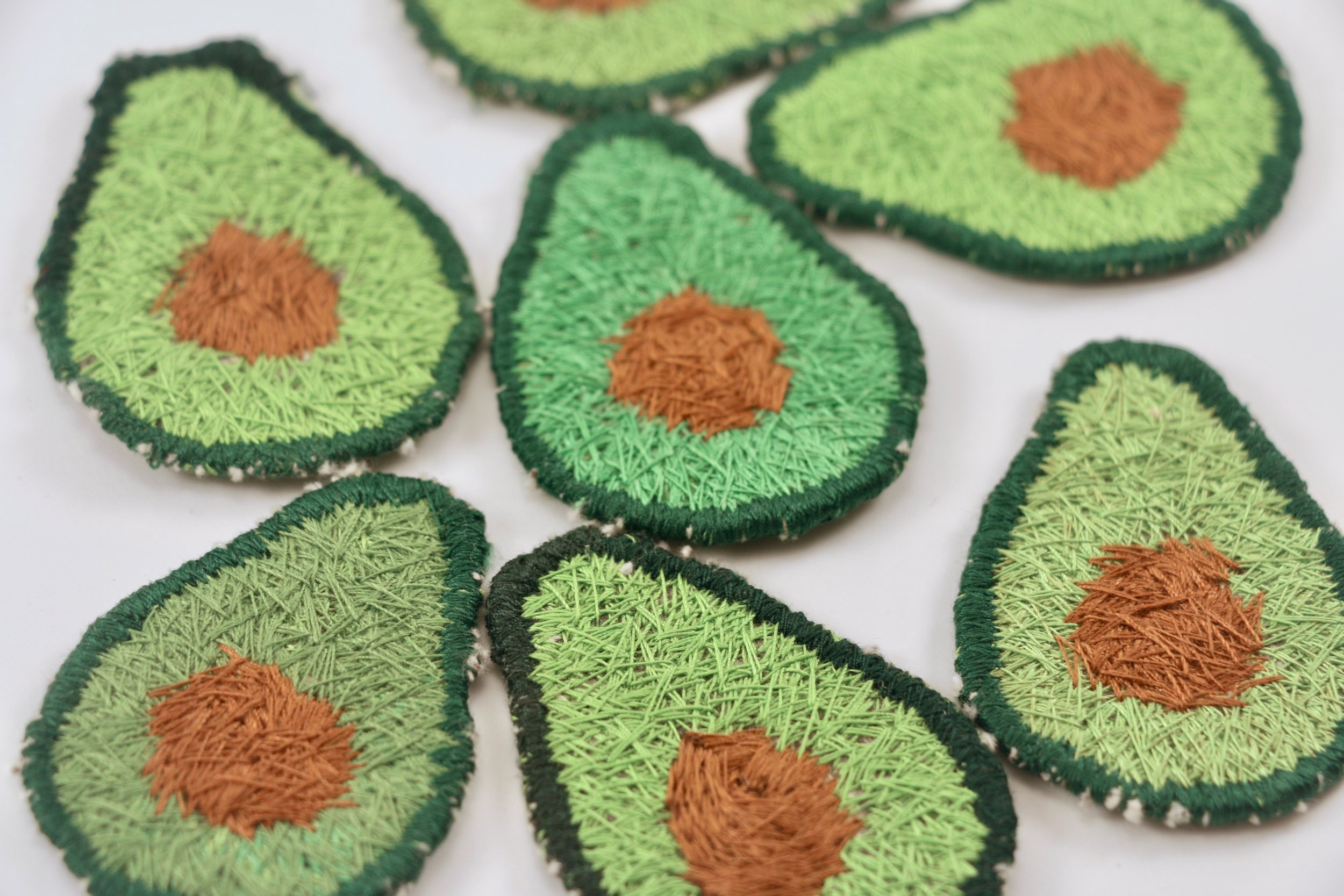 EMBROIDERED RIPE AVOCADO PATCH