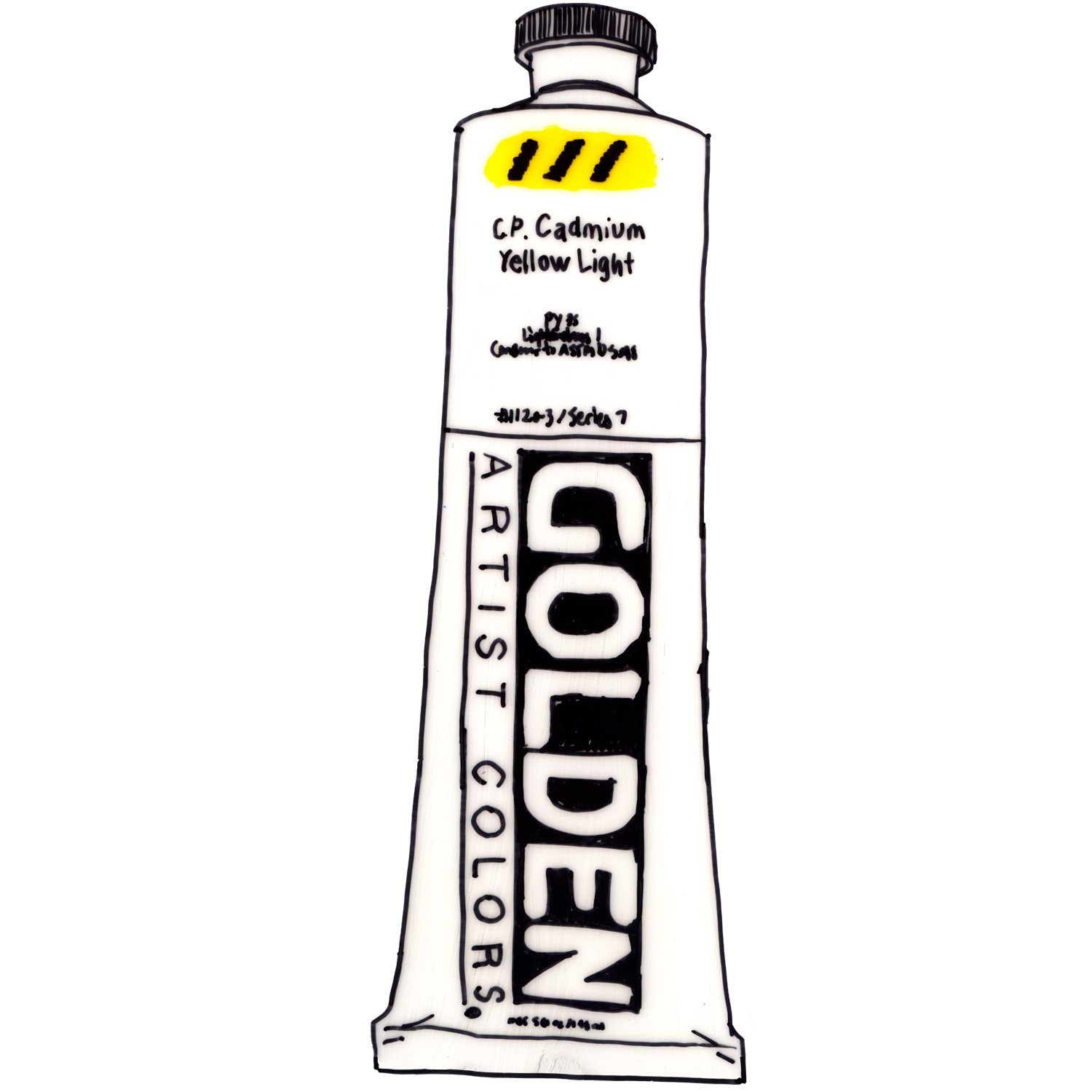 Golden Paint — Cadmium Yellow Light — Finished work