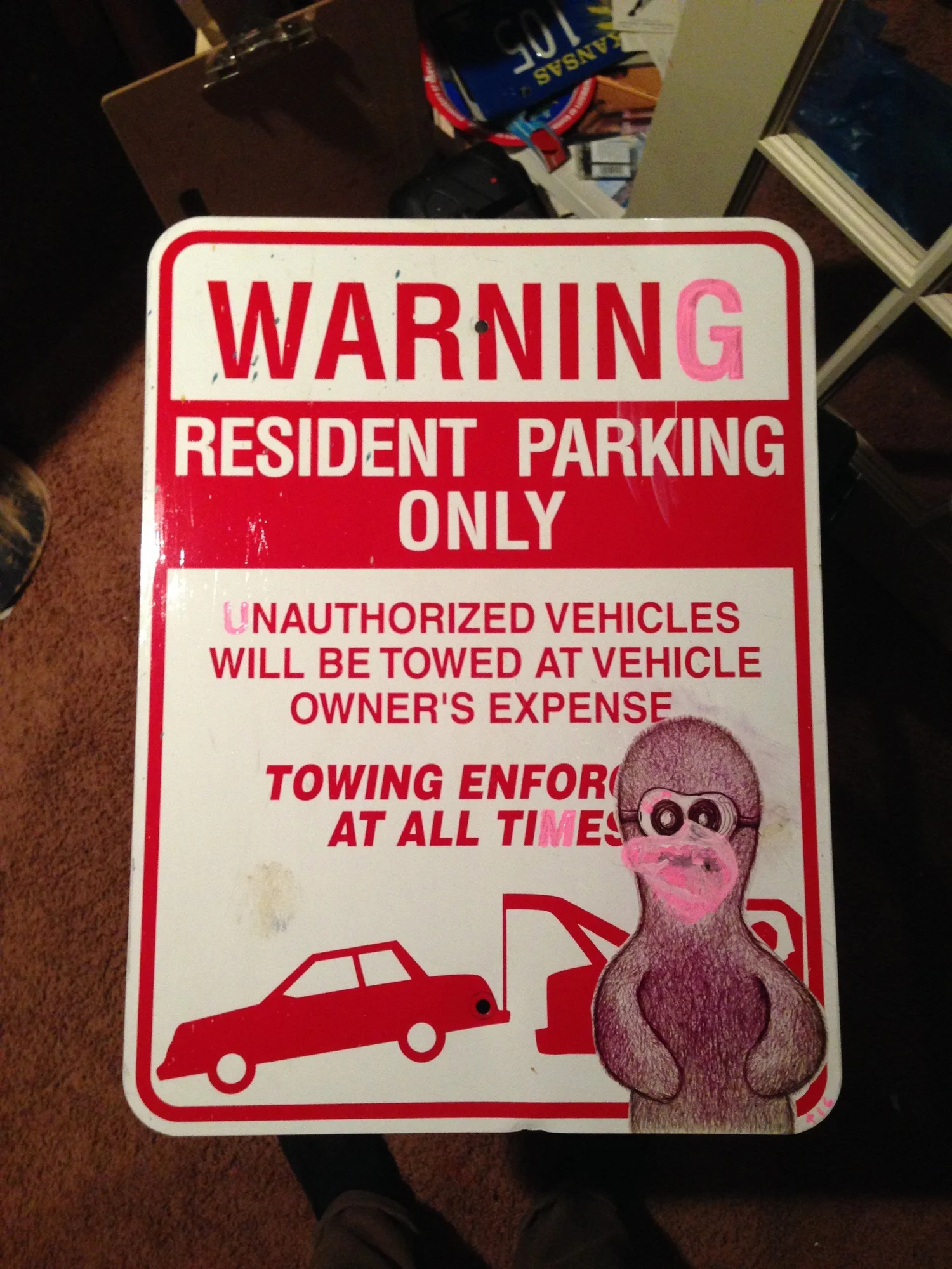 Parking Sign — Character Painting — Process