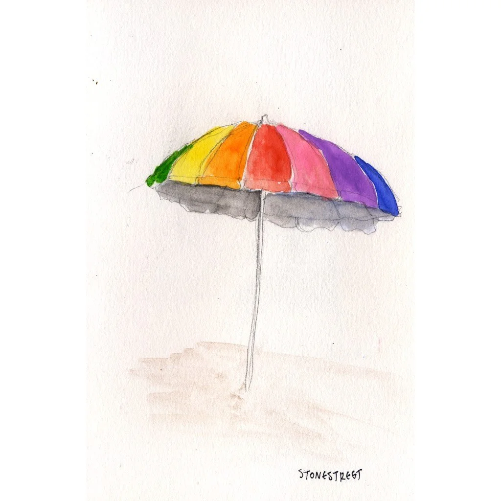 Everyday Objects — Rainbow Beach Umbrella — Finished work
