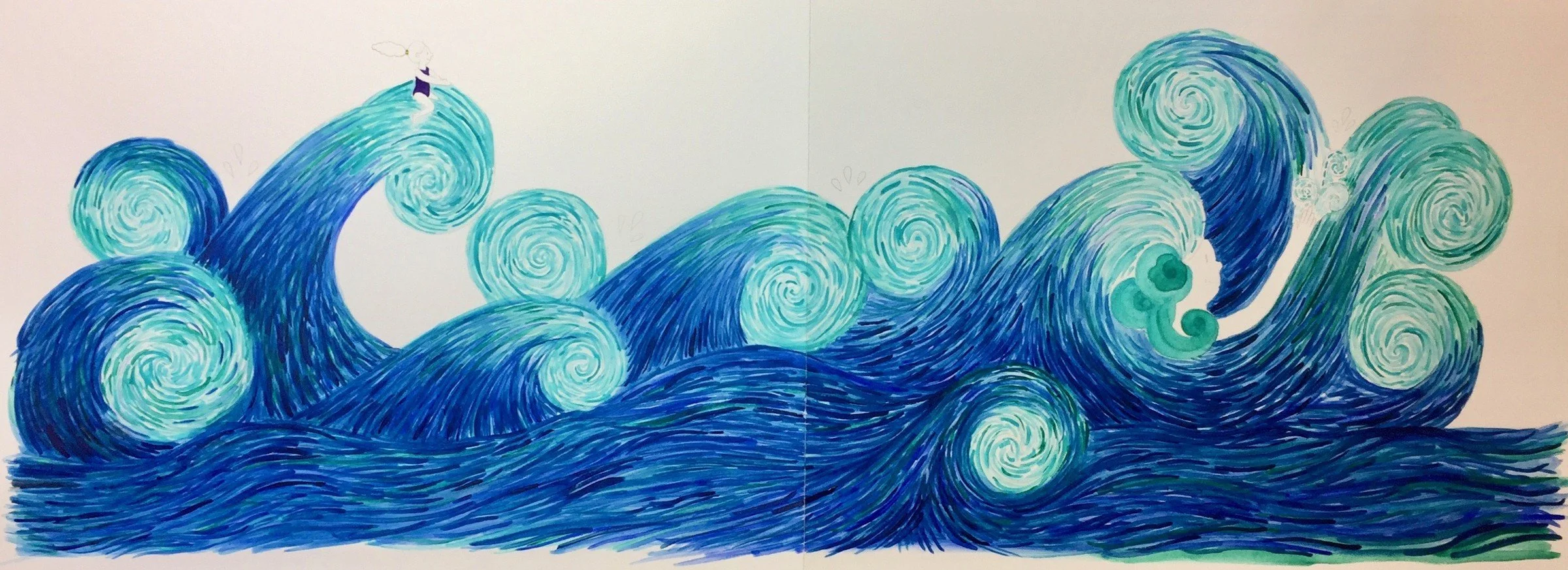 The Magical Mindful Day — wave illustration · 2017