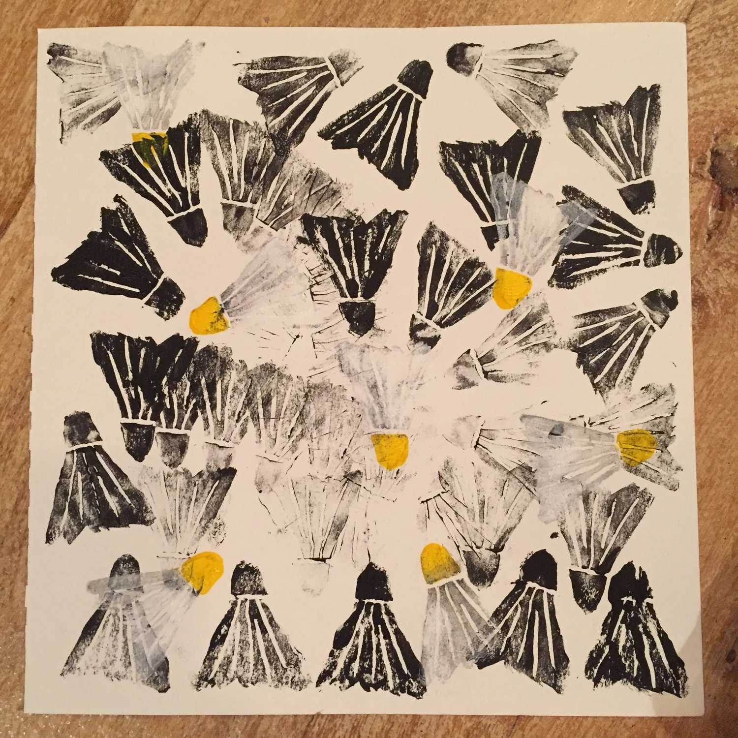 Shuttlecock — Relief Prints — Process