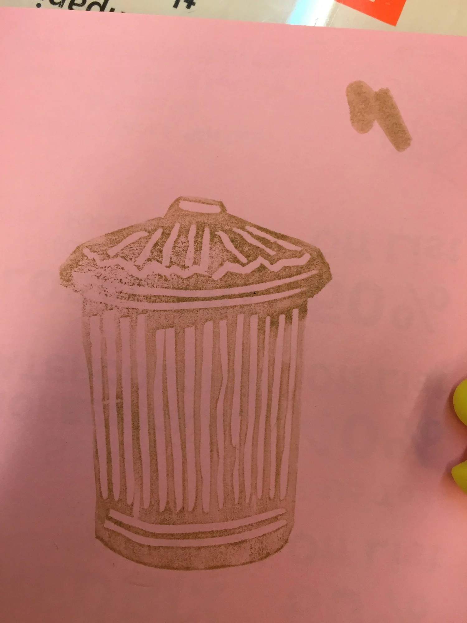 Trash Can — Relief Prints — Detail / alternate view