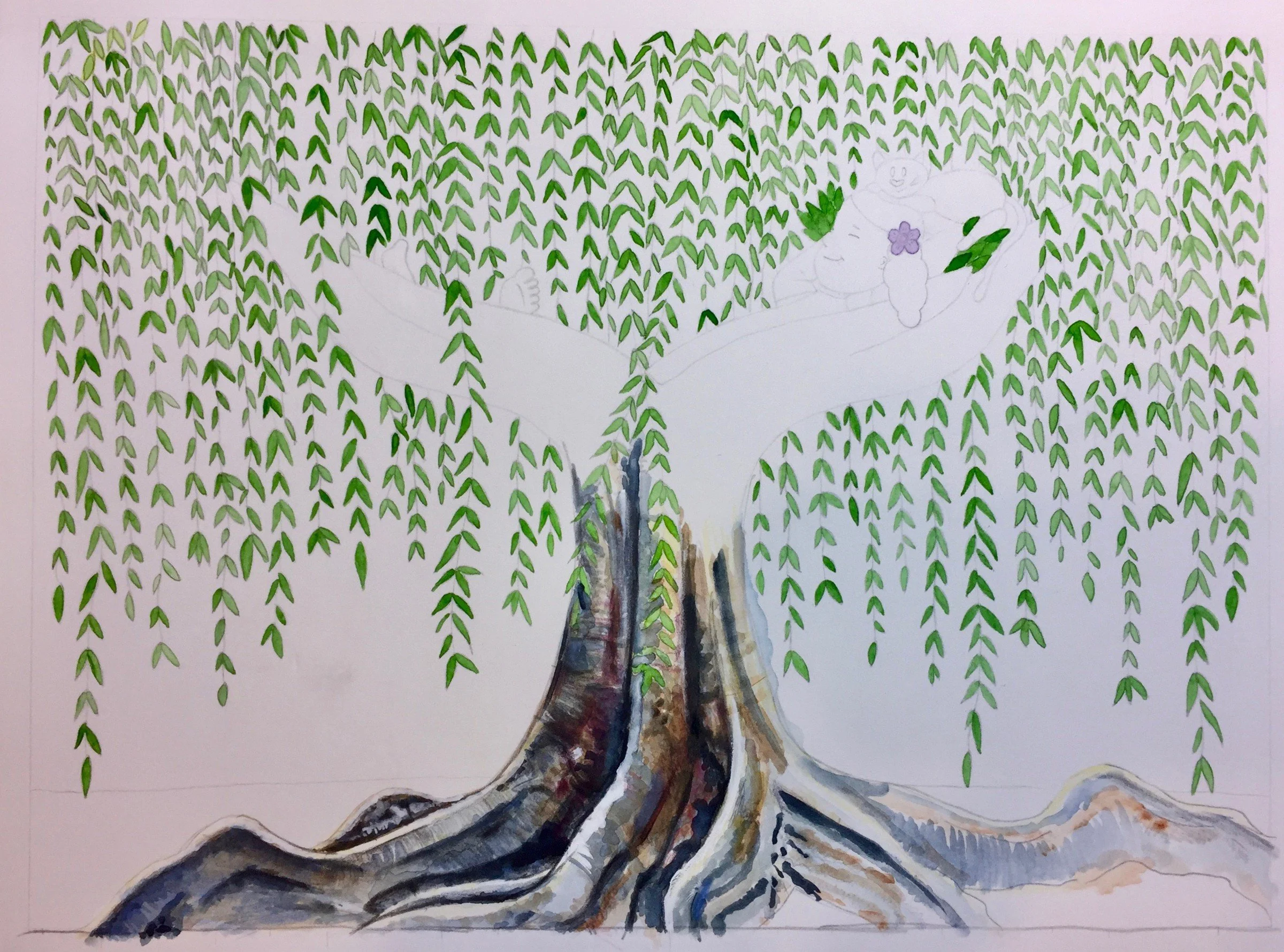 The Magical Mindful Day — tree illustration · 2017