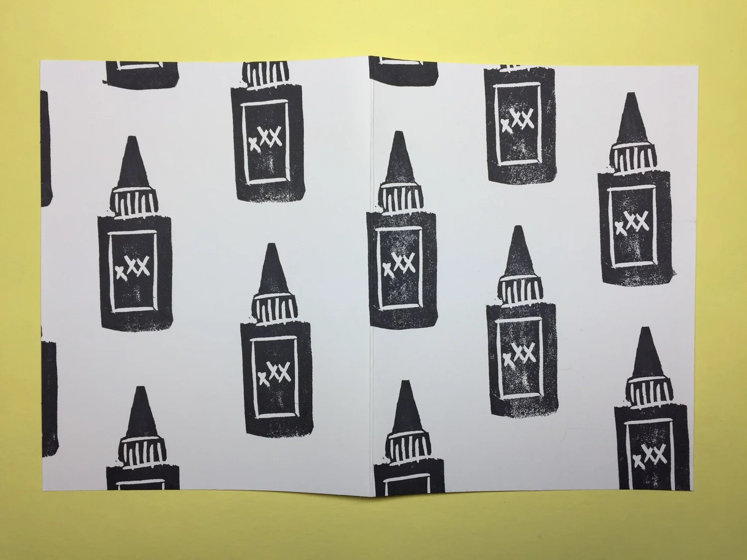 Wax Bottle — Relief Prints — Finished work