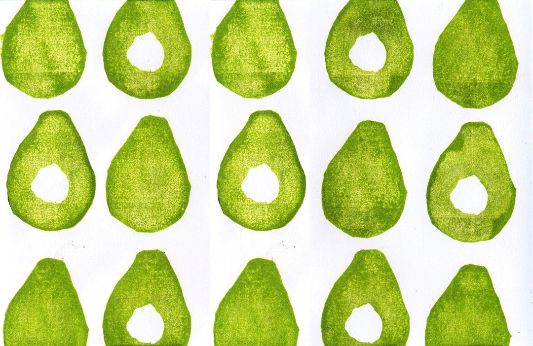 Avocado — Relief Prints — Finished work