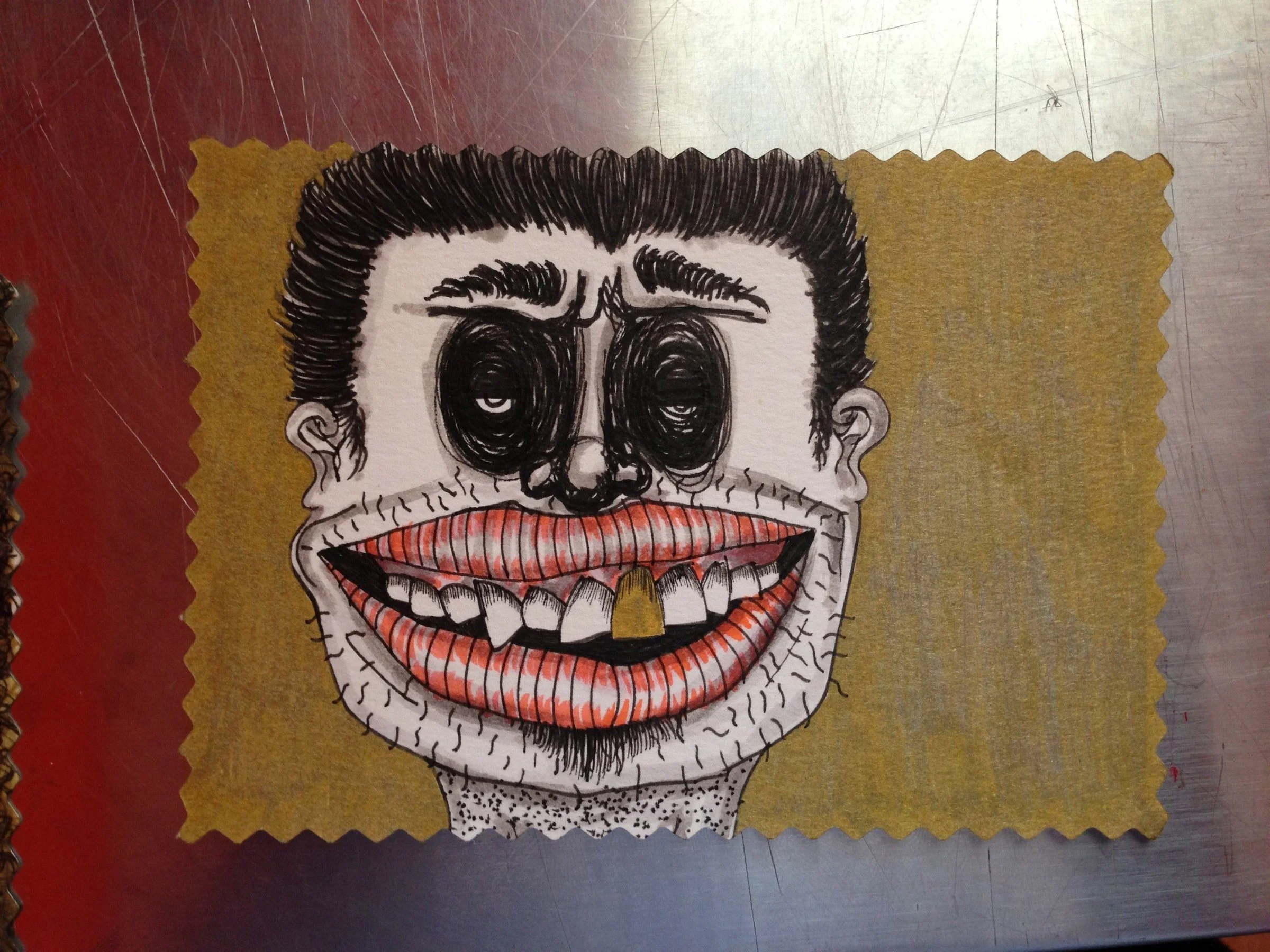 Stitched Character — White Face · 2013