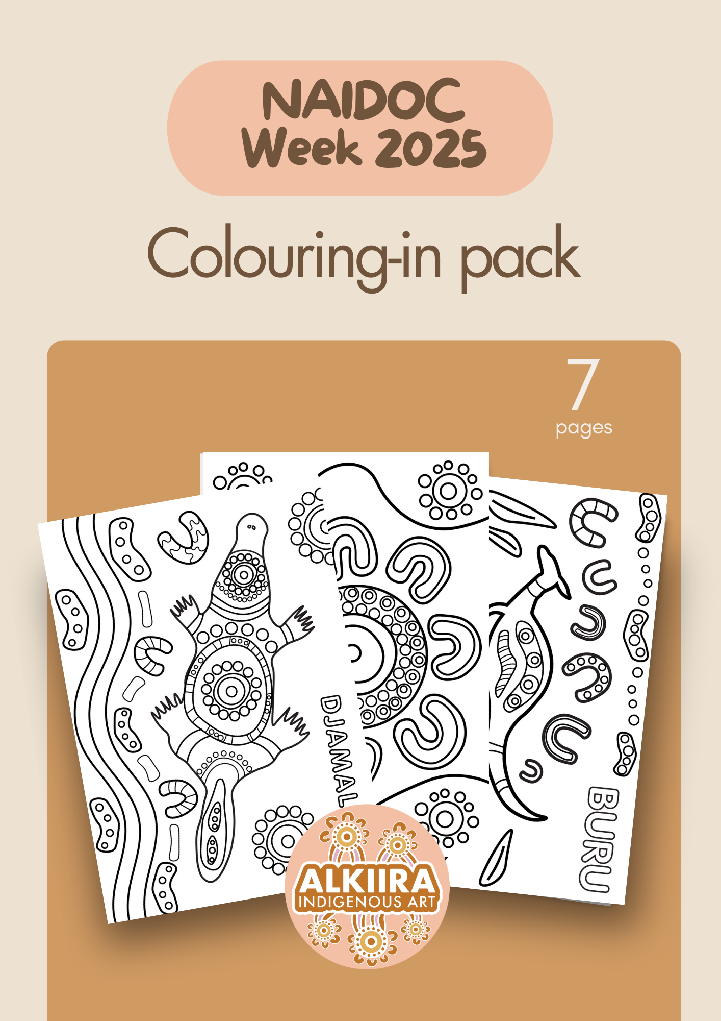 Naidoc Week Colouring In Colouring In Pack - NAIDOC WEEK 2025 — Alkiira Indigenous Art