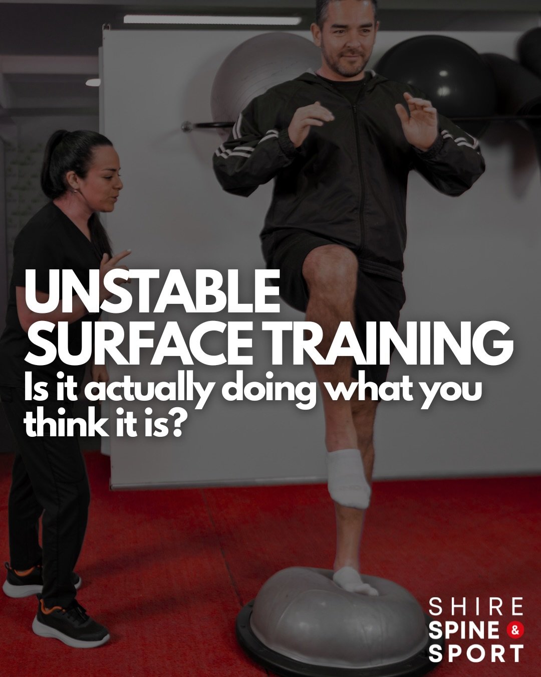 Unstable training/rehab LOOKS advanced&hellip;
But here is the reality 👇🏻

Your body adapts to what you train.
So if you train on unstable surfaces, you&rsquo;ll get better at balancing.

If that&rsquo;s all your after, great!

But if you want to b