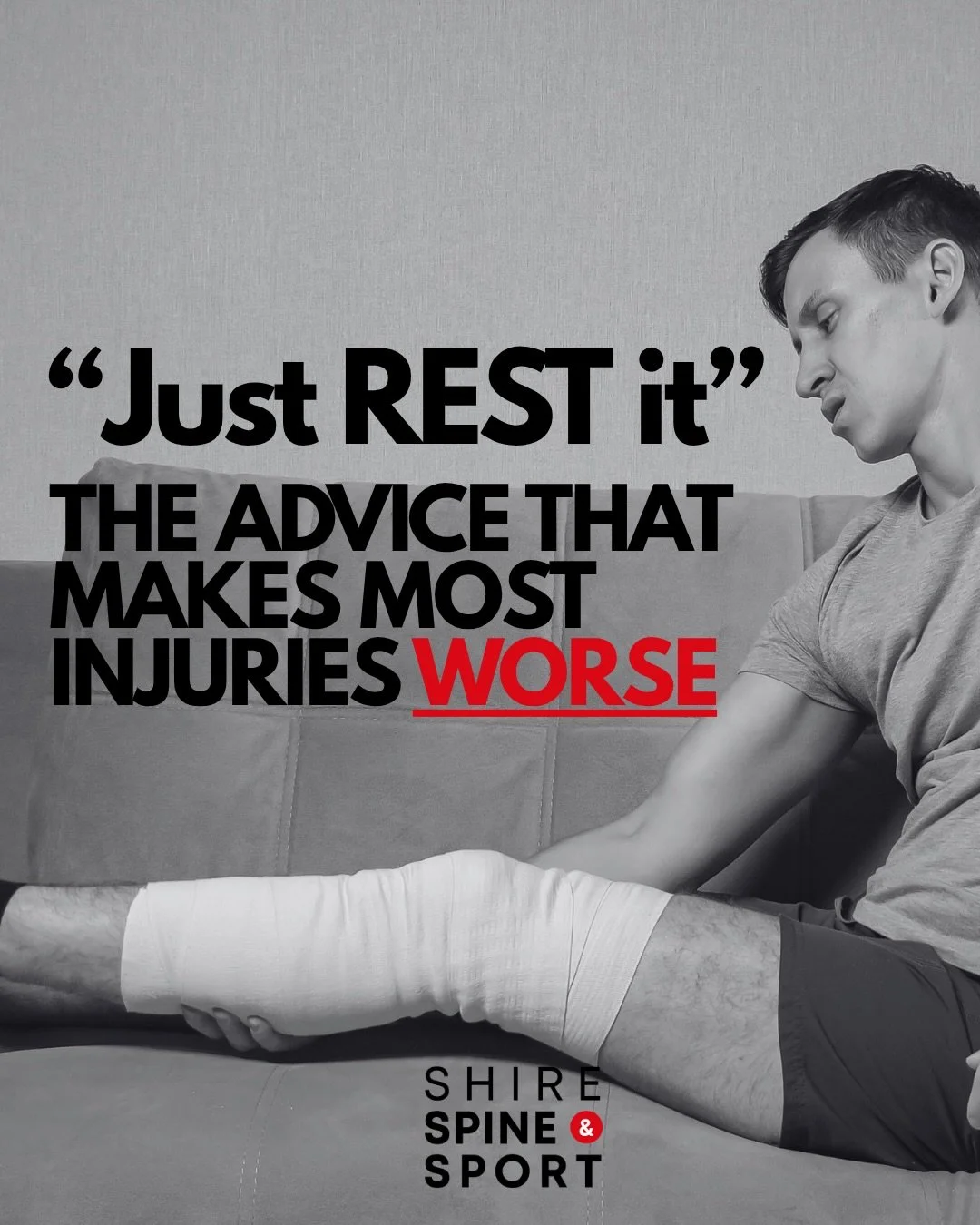 &ldquo;Just rest it&rdquo; is one of the most common pieces of advice post injury. It&rsquo;s also one of the most outdated.
Movement = medicine.

Swipe through to see WHY movement is the solution (and a few cases where rest is needed for specific re