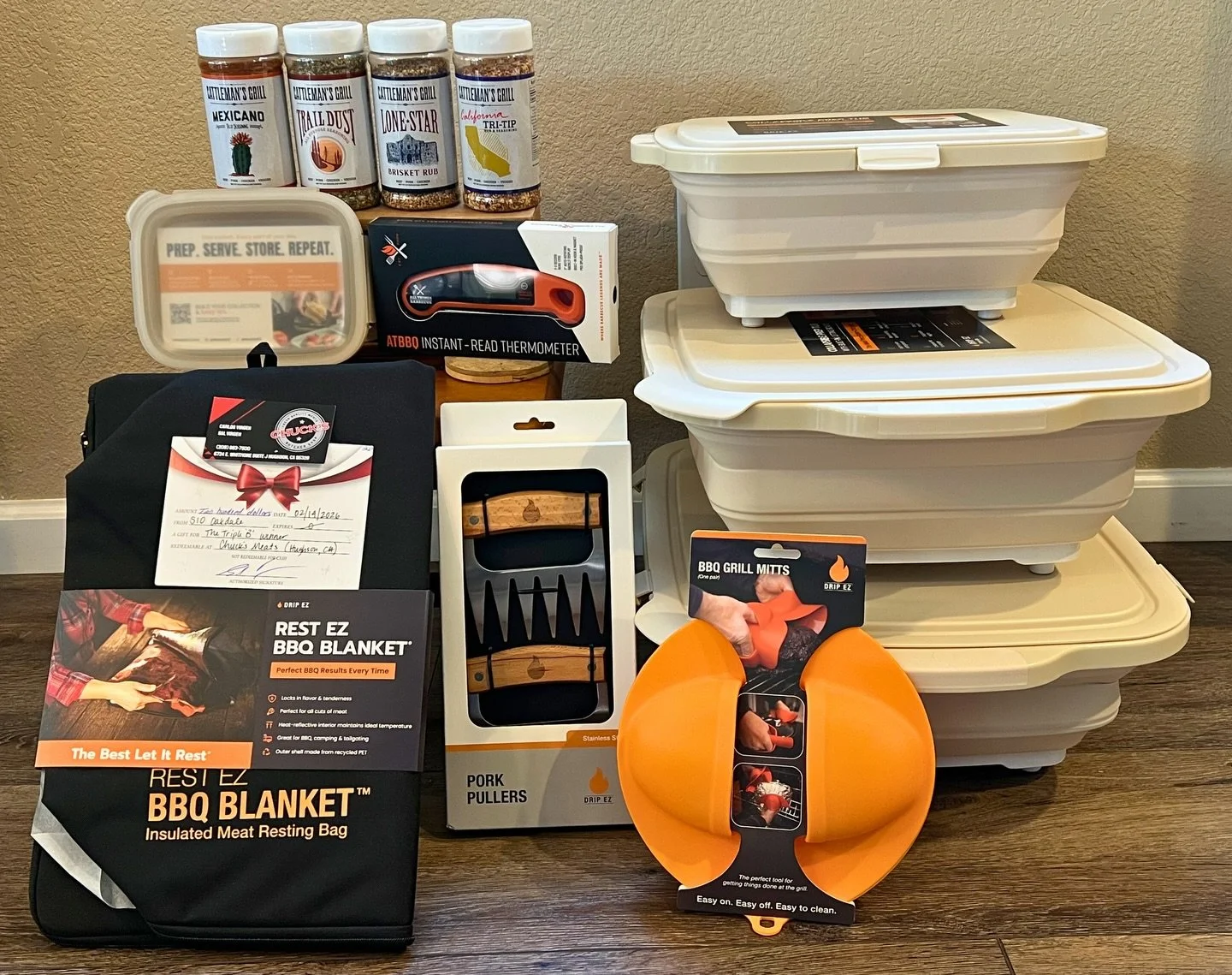 Door-prize Sneak Peek!

With the weather warming up, who&rsquo;s dreaming about firing up the BBQ? 🔥🍔
Come out to Soroptimist International of Oakdale&rsquo;s Triple B Fundraiser for your chance to win a BBQ prep palooza, worth over $500 and packed