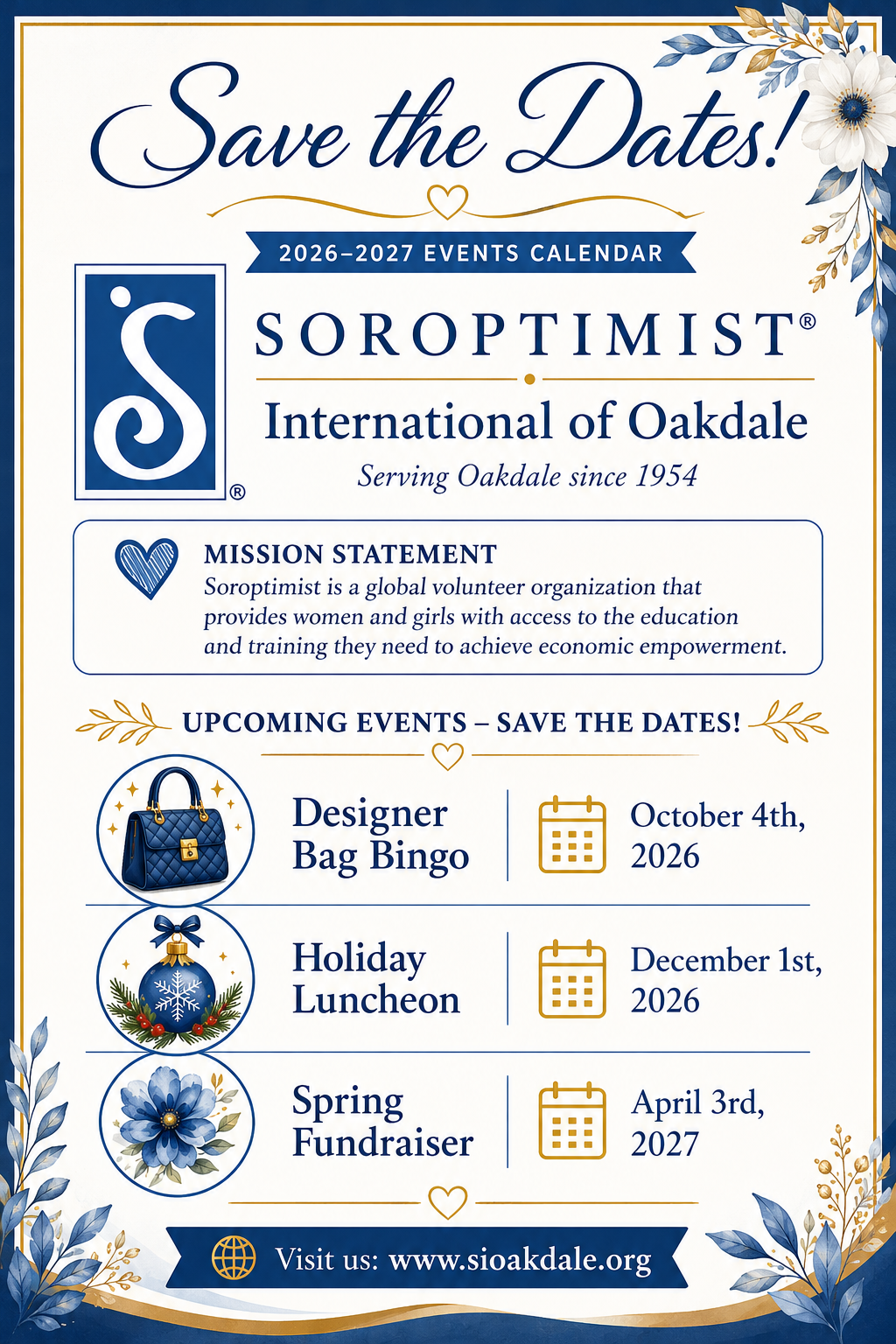 SAVE THE DATE! SPRING FUNDRAISER