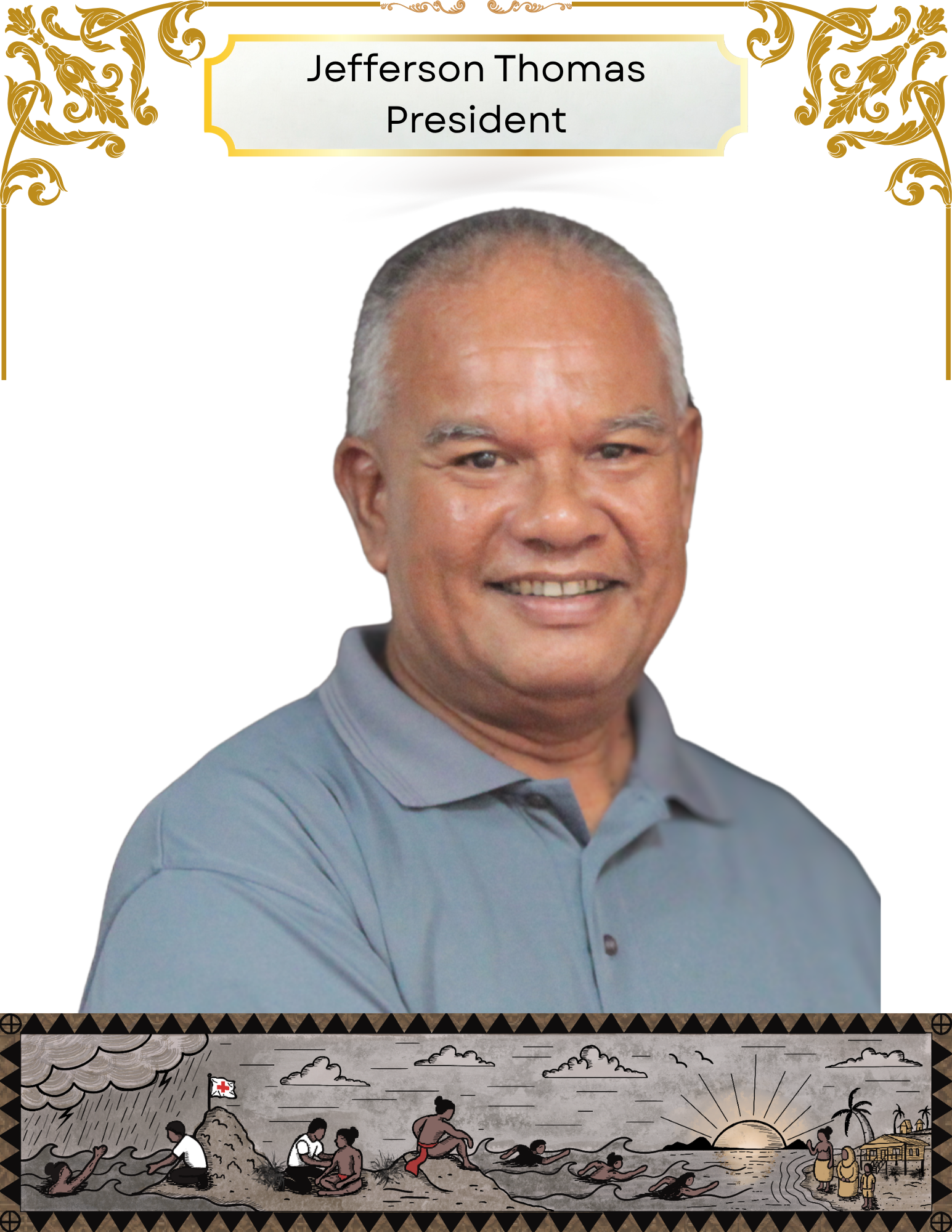 Jefferson Thomas, President of The Governing Board, Palau Red Cross Society.