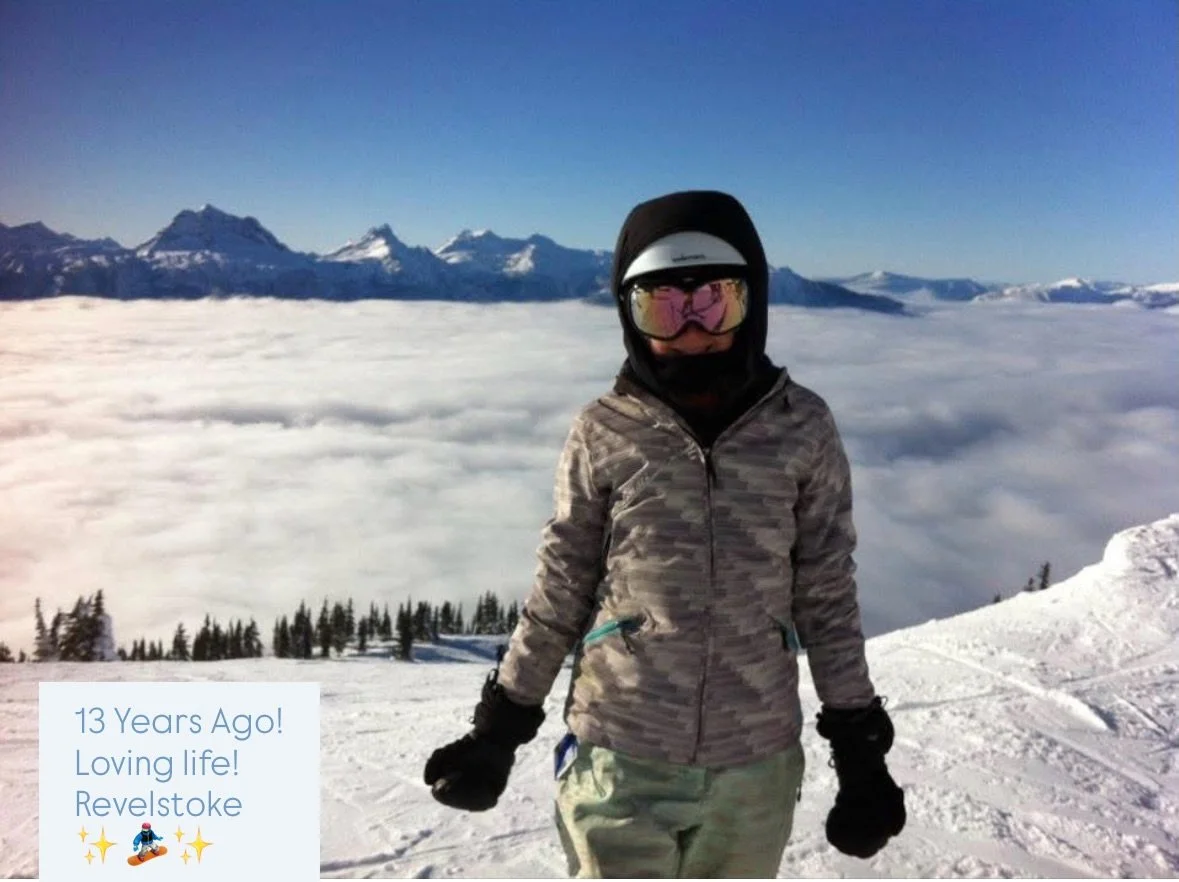13 year old memory popped up today!
It&rsquo;s a beauty day here in Nova Scotia and just as cold! Miss my Revelstoke and BC Friends!
❄️
I miss my snowboarding days! 
And the funny thing is I still have the exact gear in the photo! lol 😂 I wear those