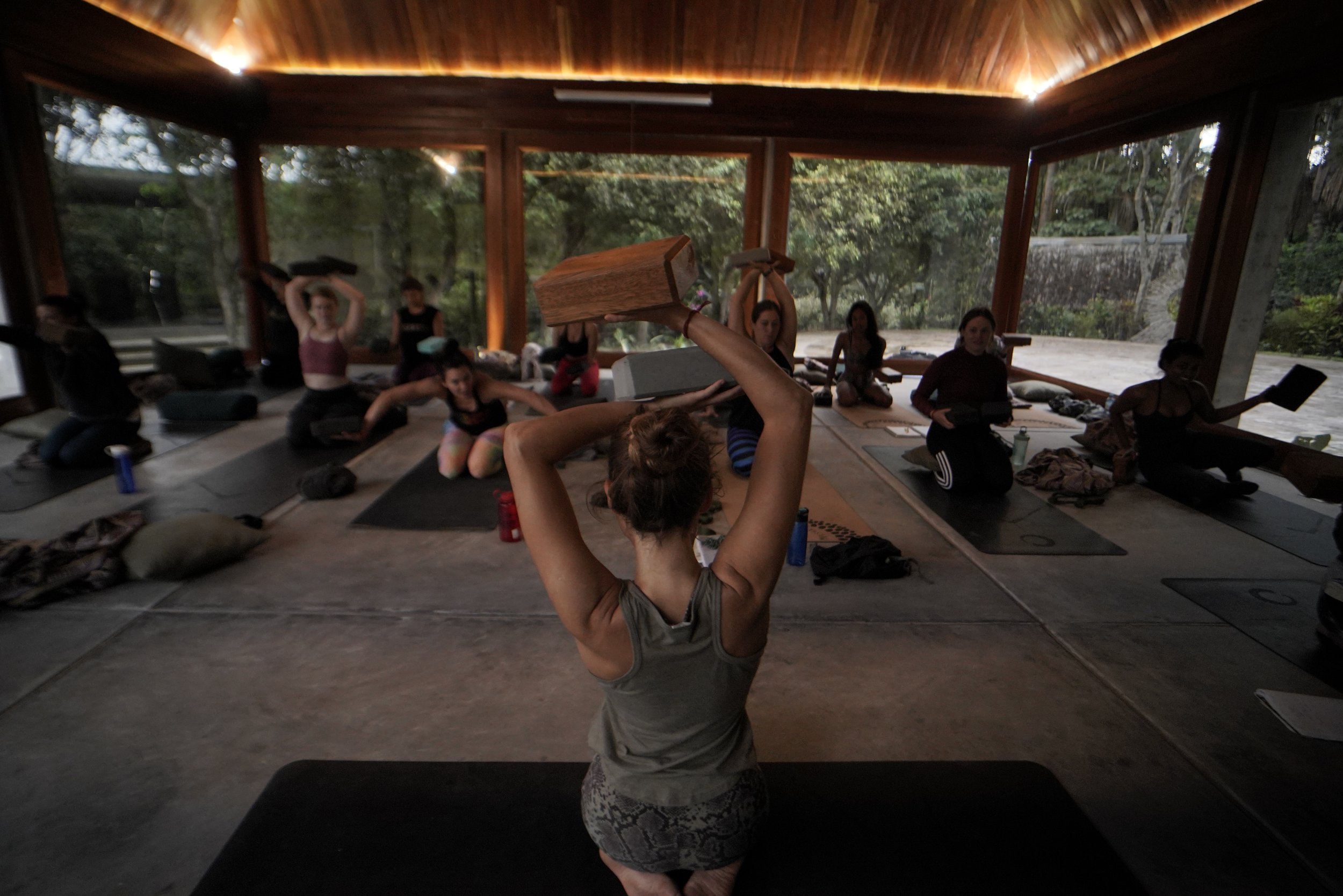 Indoor shala with beautiful garden view