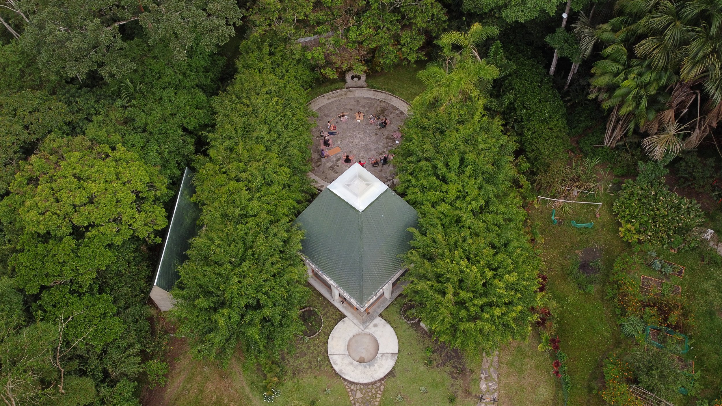 Drone view of outdoor practice space