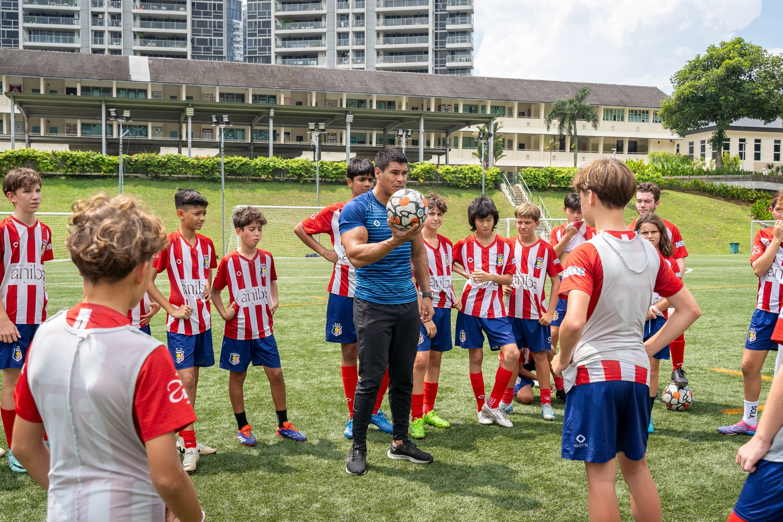 Coach Igor teaching EuroAsia FC methodology