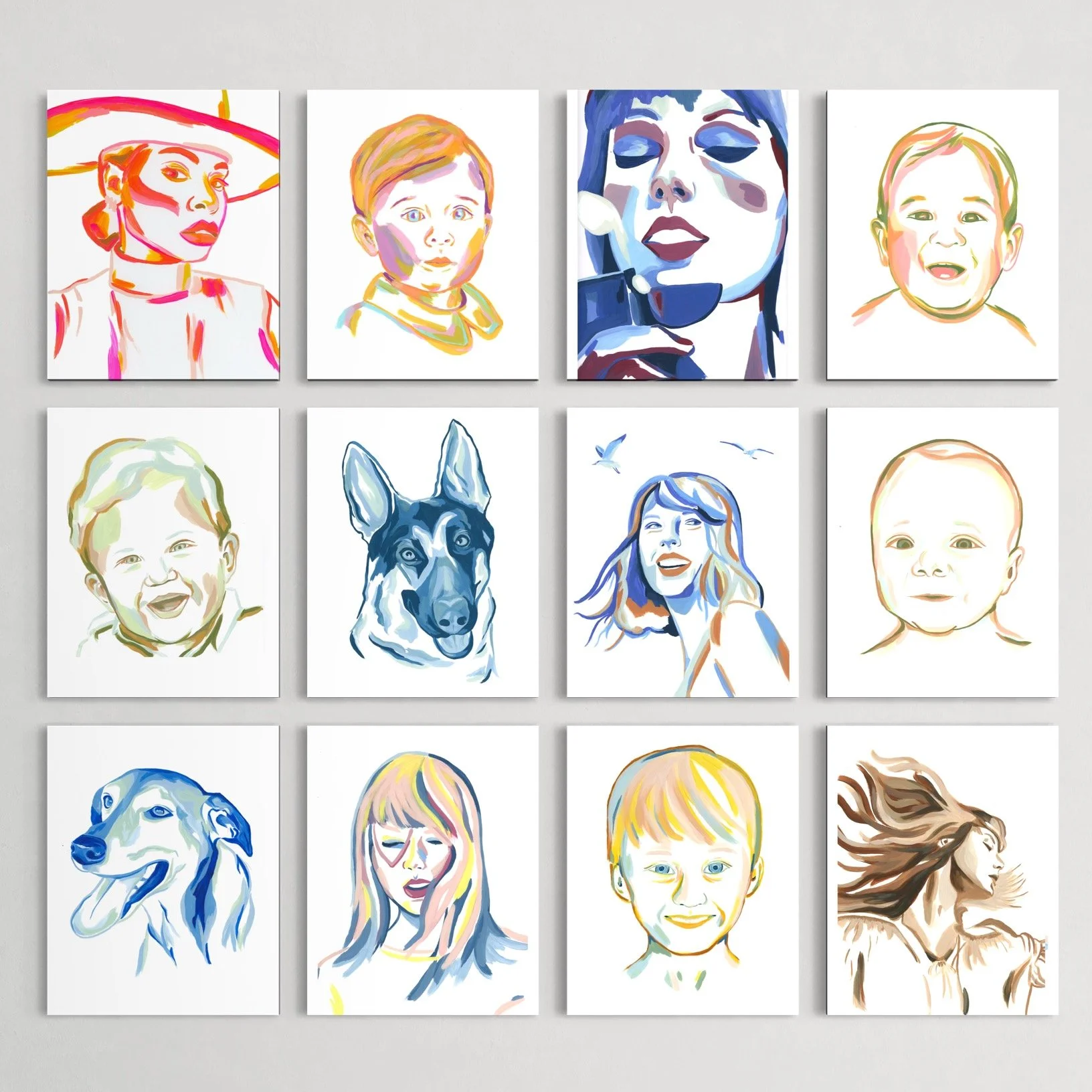 Pop Art Color Portraits