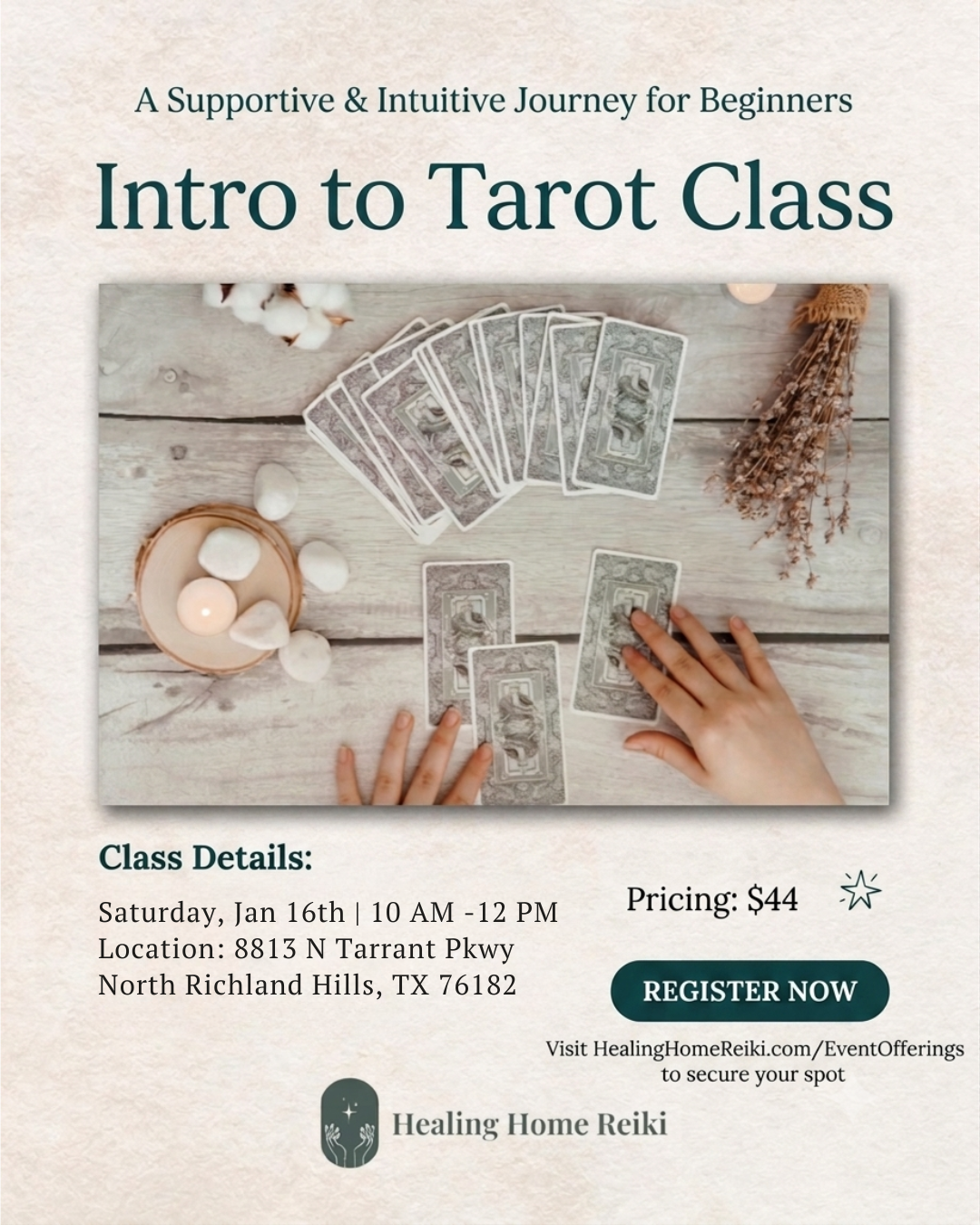 Intro to Tarot: A Supportive, Intuitive Beginner Class
