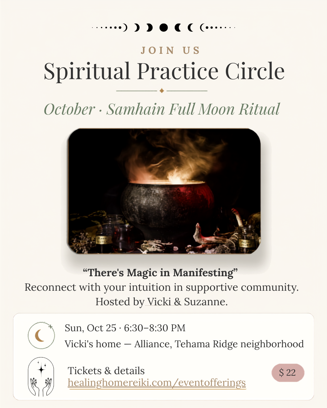 Spiritual Practice Circle — October Samhain Full Moon Ritual 