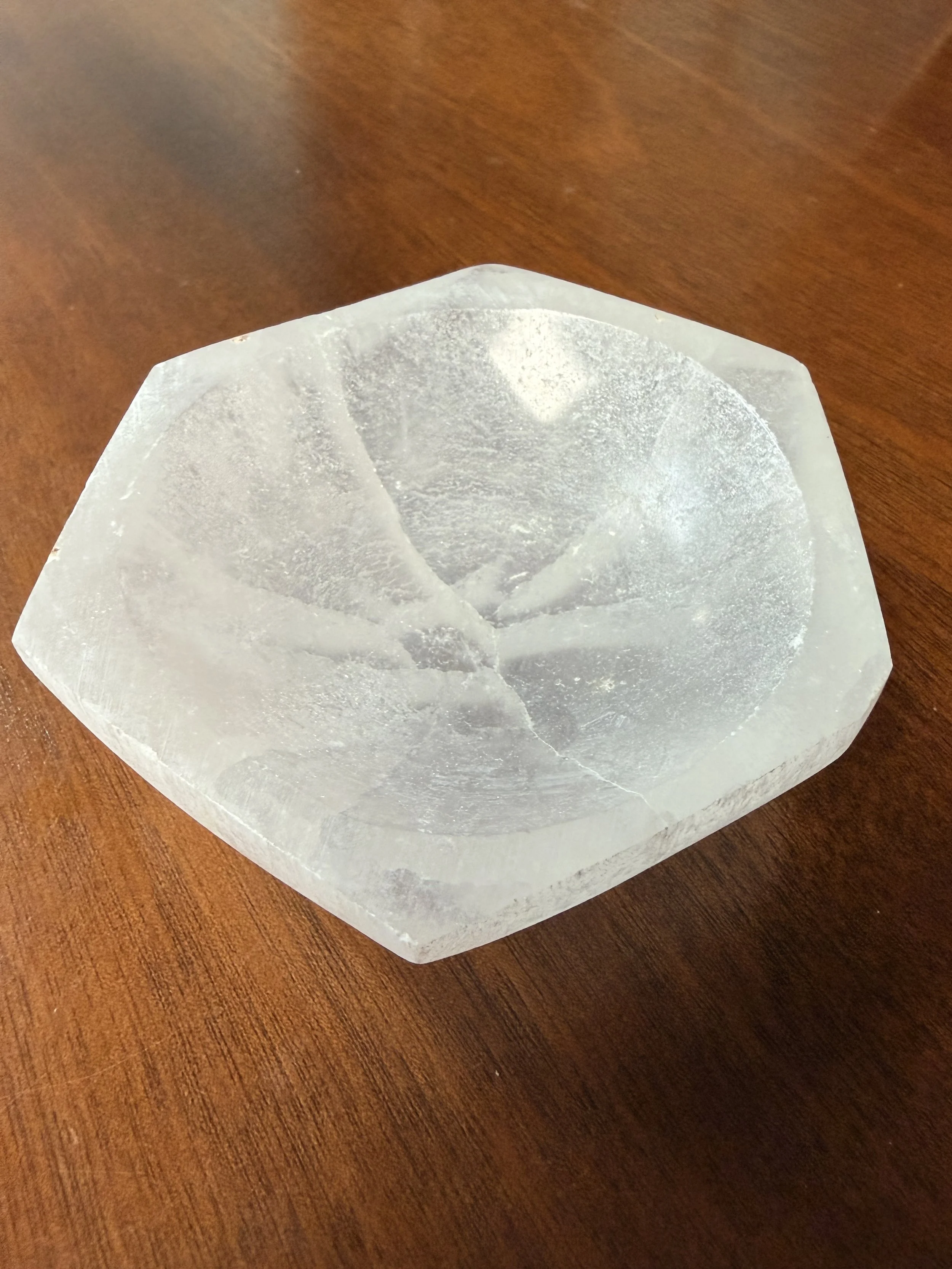 Selenite Hexagon Bowl