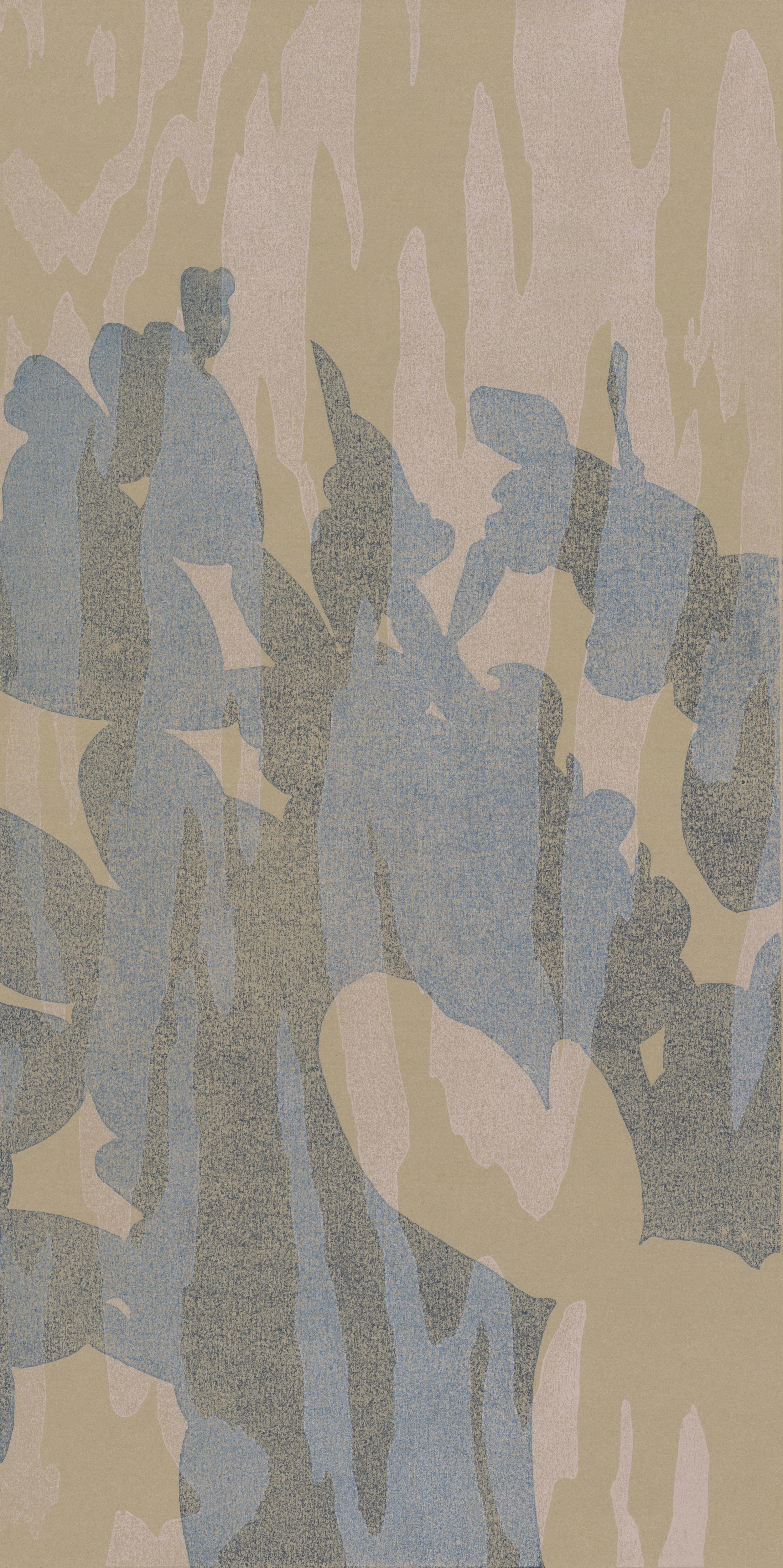 Untitled, 2024, woodcut on paper, 24 x 12 inches 