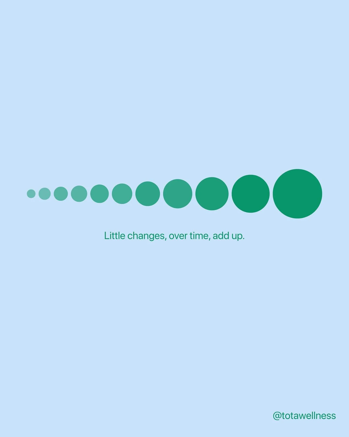 Little changes in your day-to-day can feel tedious or irrelevant &mdash; but they&rsquo;re actually everything.
Small habits add up. They compound. Over time, they create massive impact.

It&rsquo;s not always the big, dramatic shifts that bring cons