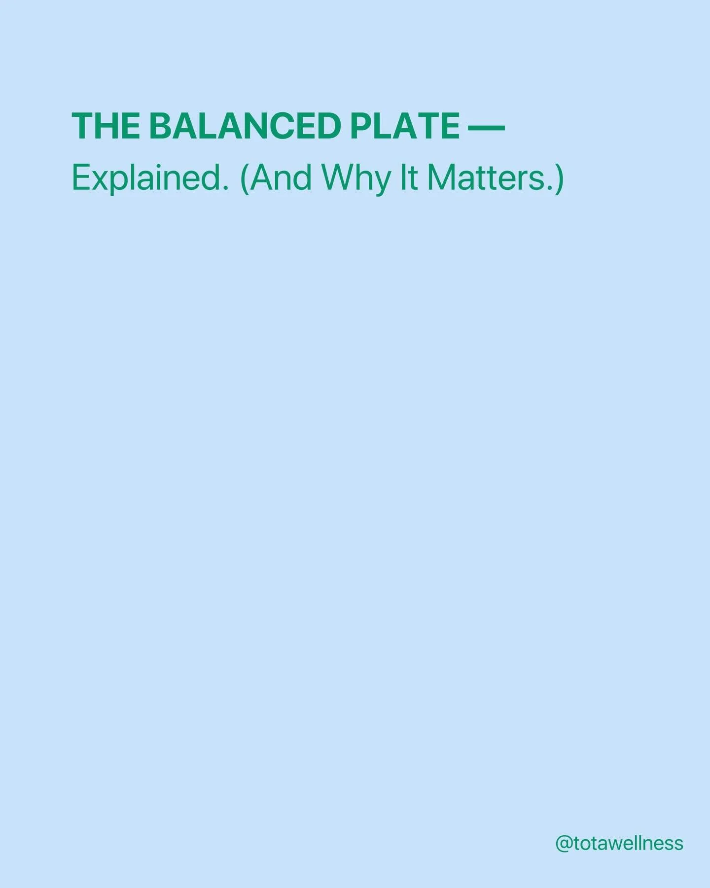 Want steady energy?
No shakiness. No constant hunger pangs.
Balanced hormones? Glowy skin? A happy gut?
More ENERGY?

It comes back to the basics: balanced plates.

Our bodies need a certain amount of macronutrients and micronutrients just to functio