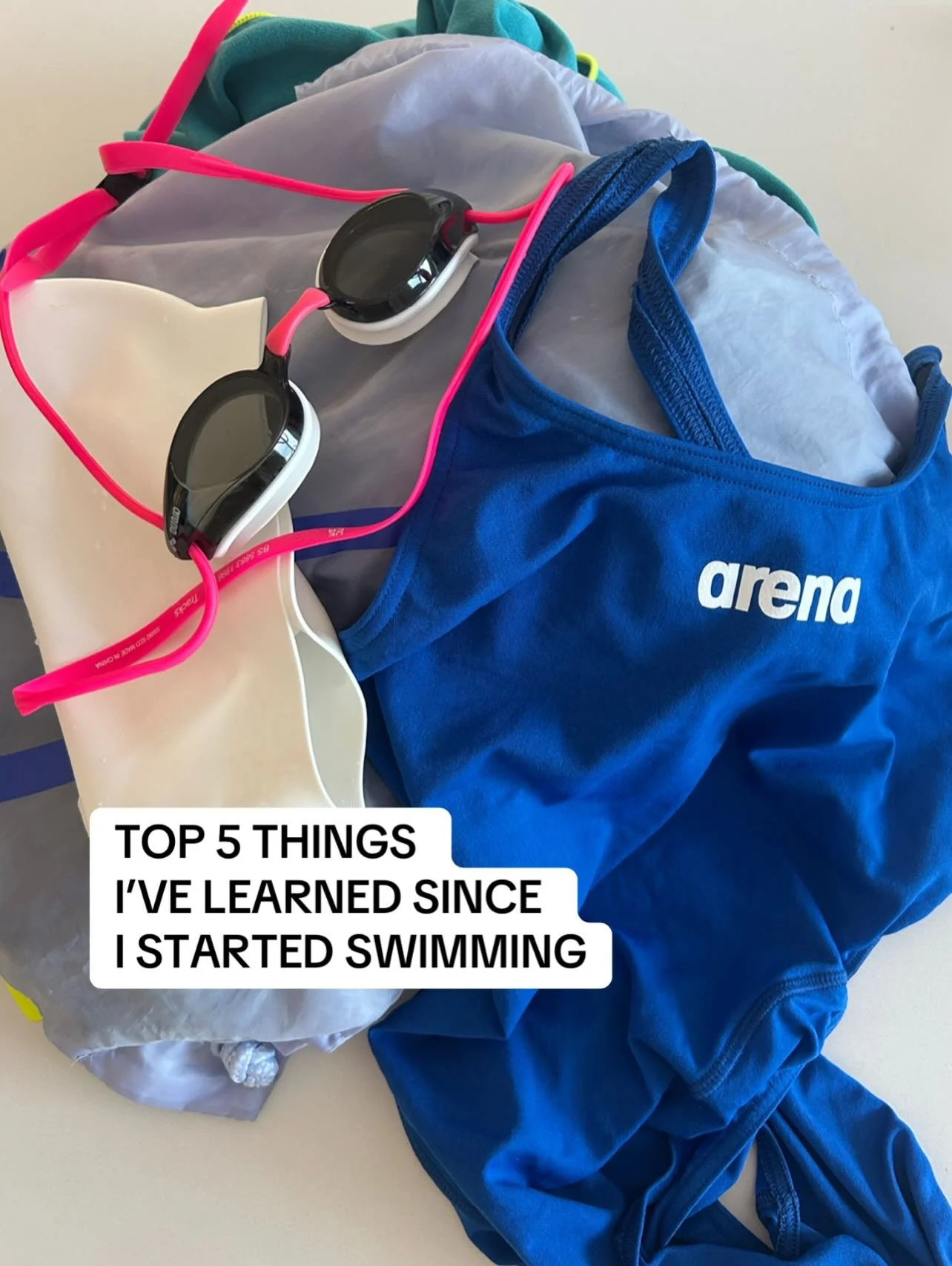 Learning a new sport is humbling but very fun. Here are the top 5 things I&rsquo;ve learned since I started swimming, 3 months ago&hellip;as I train for my first 70.3!! 

1 &mdash; pool is FREE?! who knew. 
2 &mdash; bathing suit sizing is humbling. 