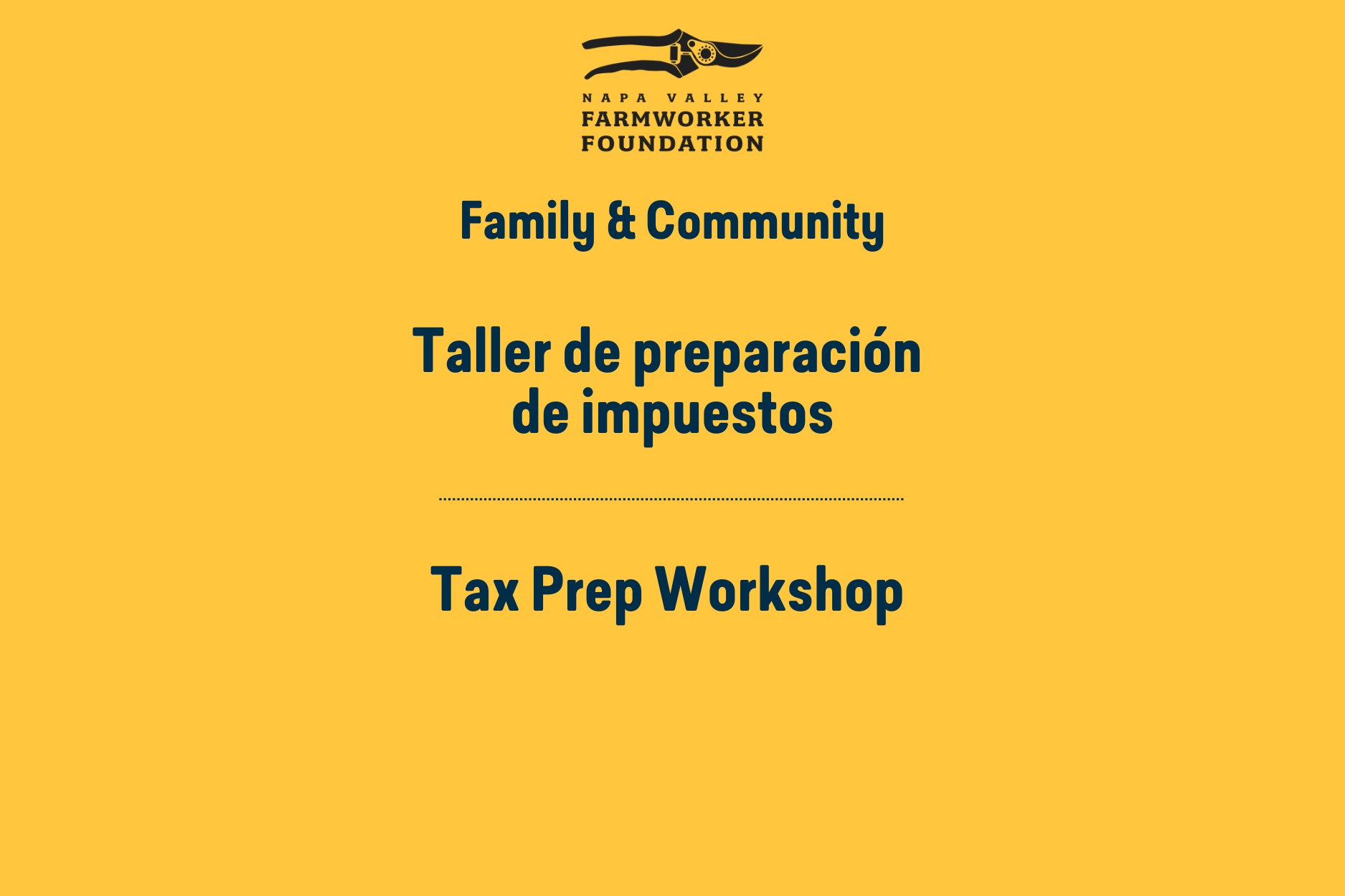 Tax Prep Workshop