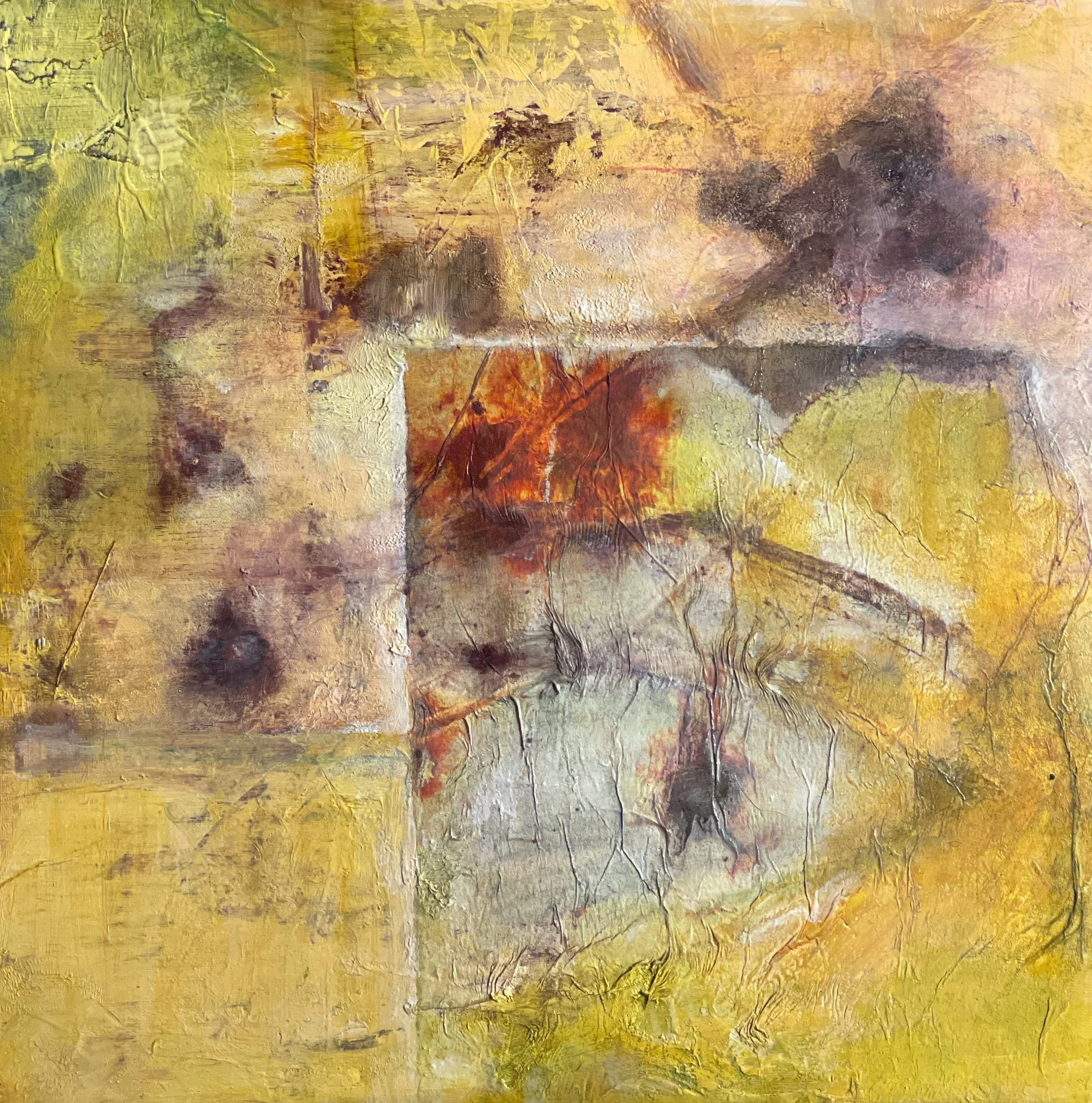 It’s All Temporary Anyway | 8 x 8 inches | Mixed media on wood panel