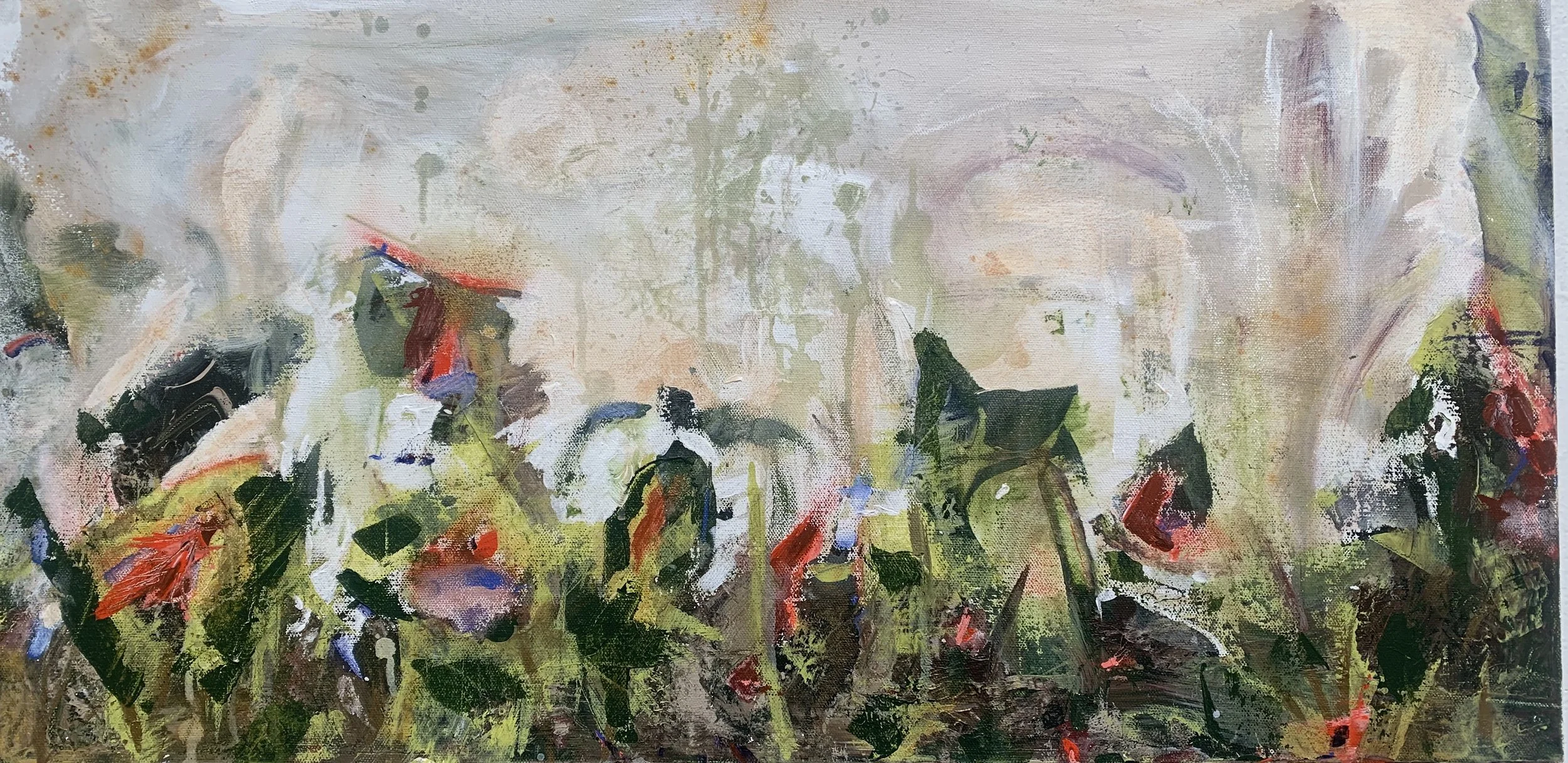 Fecund | 30 x 15 inches | Mixed media on canvas | $1000