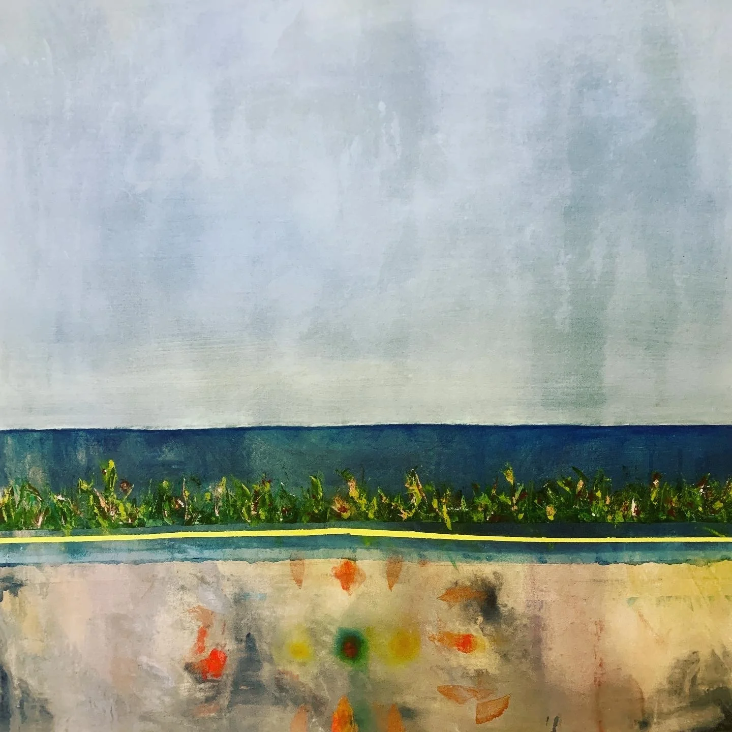 Point of Entry | 40 x 40 inches | Acrylic on raw canvas | $1600