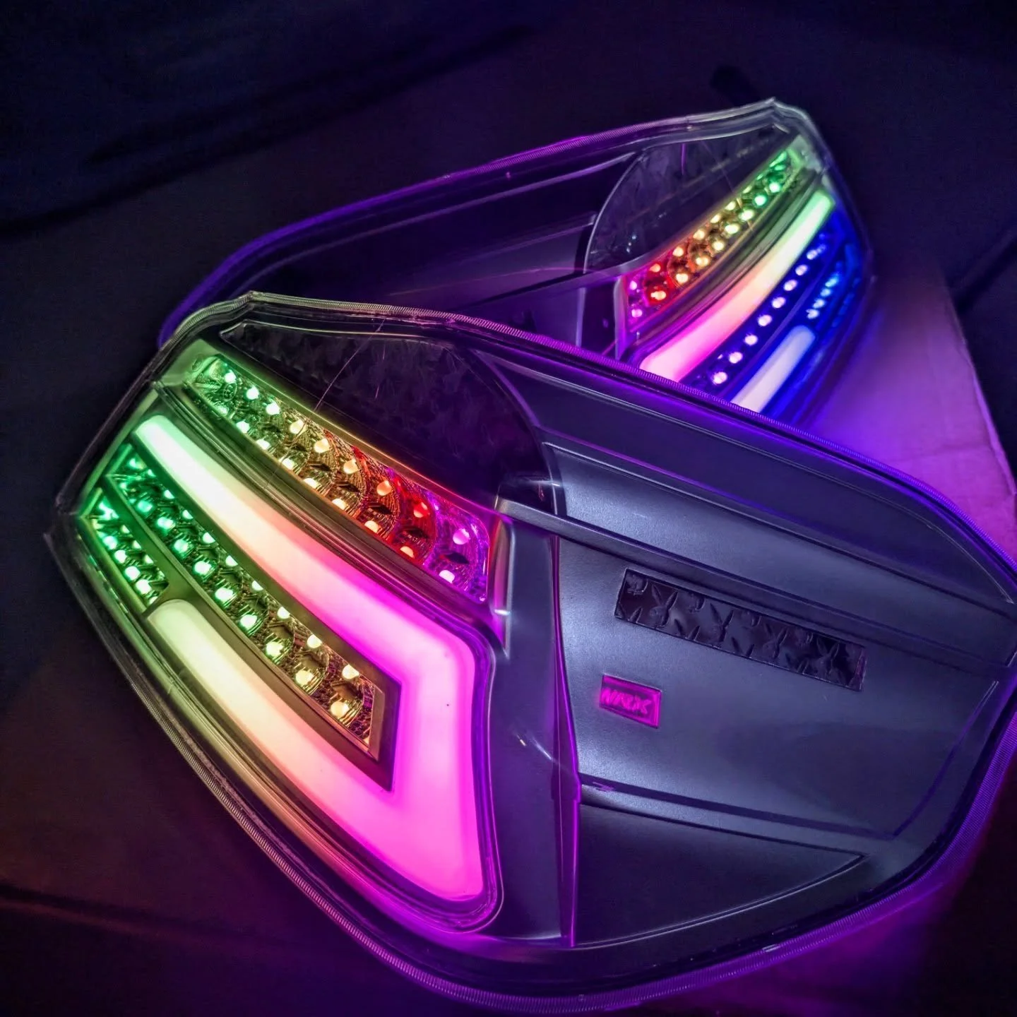 Clear WRX tail lights 

Akon color changing and sequenced 

@nextlevelneo
@ghoztlighting 

#distinguishedlighting #subaru #wrx #lighting 
#cars #TailLights
