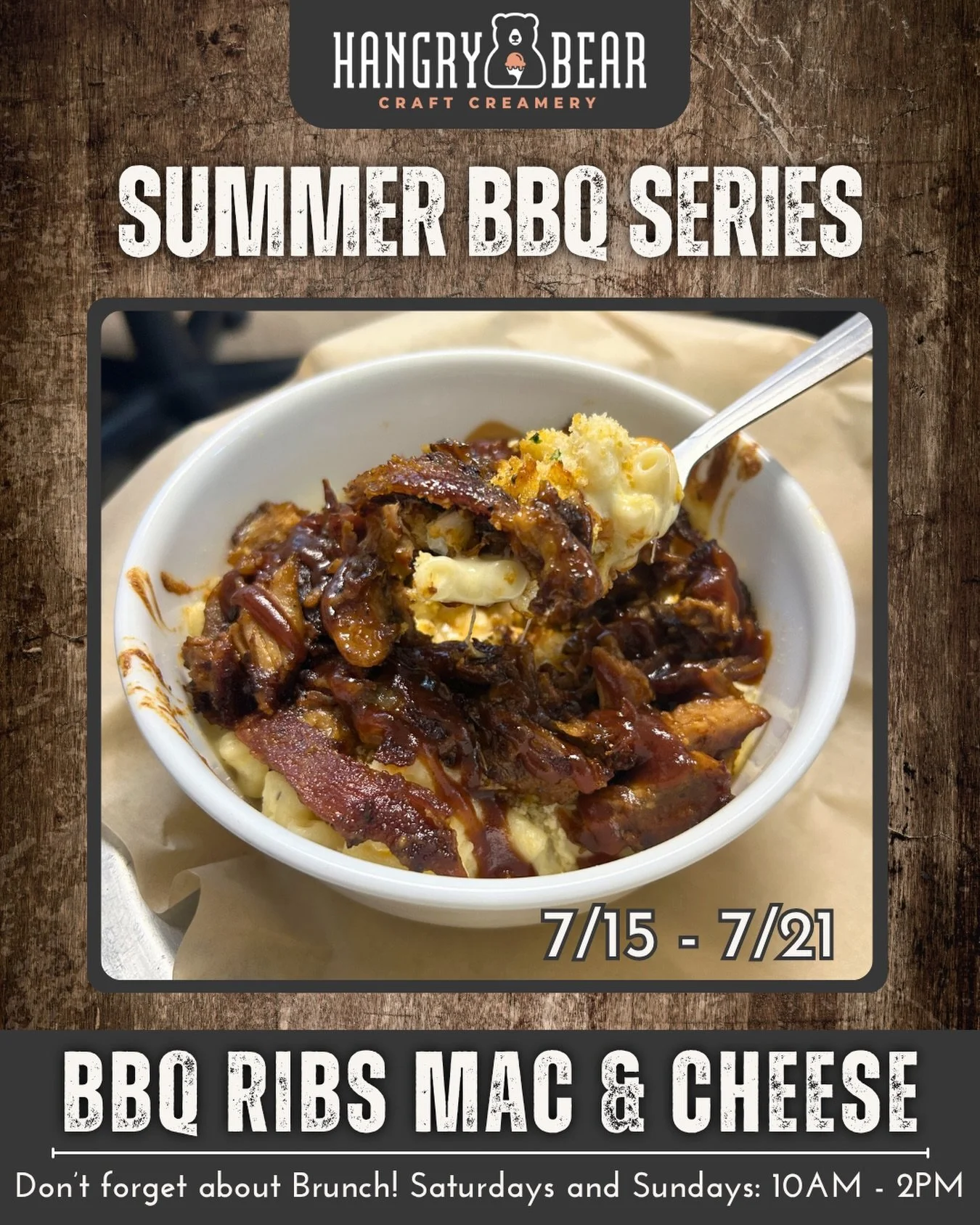 Take a look at this week&rsquo;s specials, available from July 15th to July 21st! 👀

This week&rsquo;s featured special is our BBQ Ribs Mac and Cheese, featuring our creamy mac and cheese topped with tender BBQ rib meat. 

Also don&rsquo;t forget, b