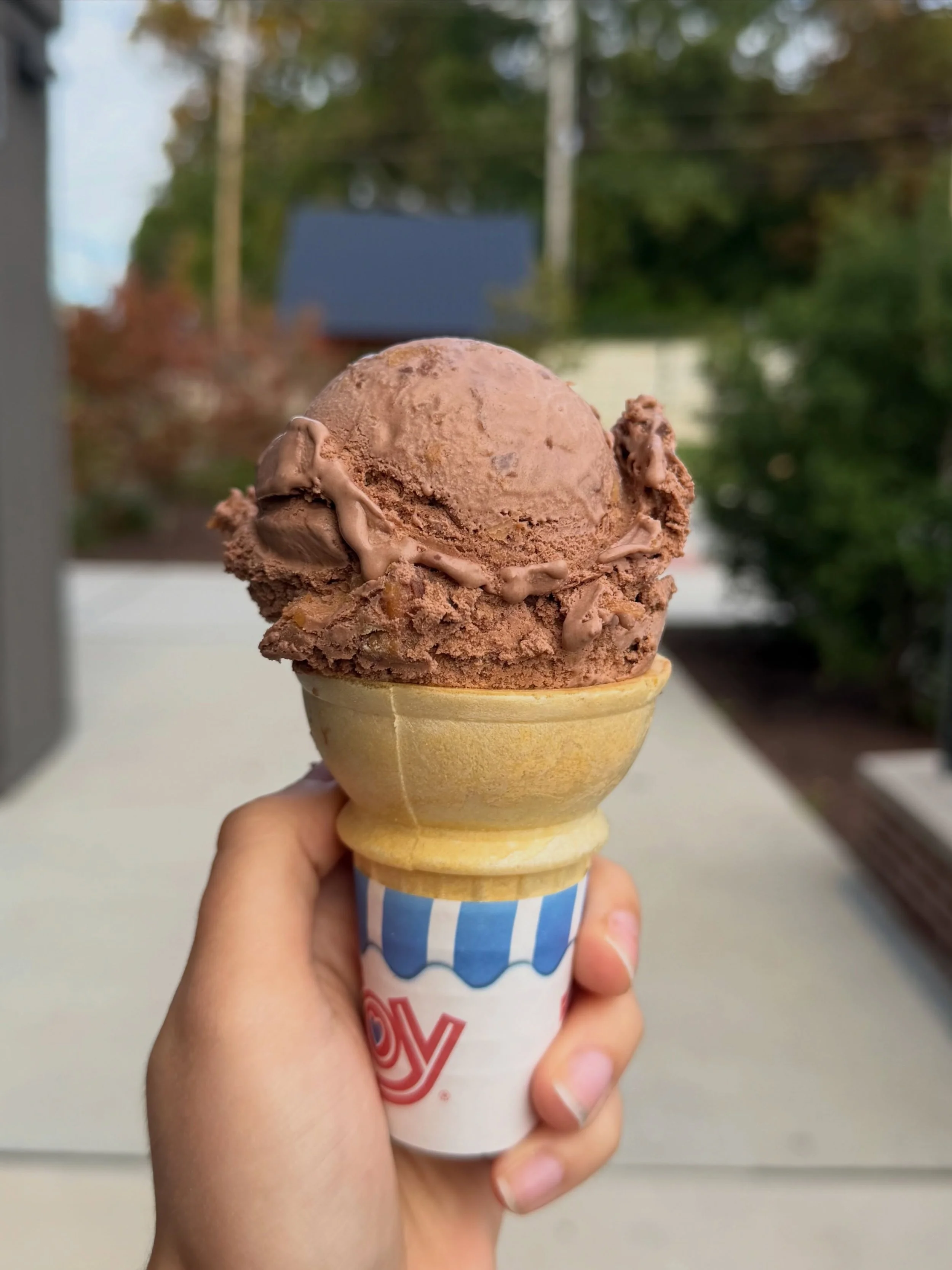 Happy #NationalChocolateDay! 🍫🍦 

Stop by and celebrate with a scoop of our Chocolate Peanut Butter Cup ice cream, made with chocolate ice cream, crushed peanut butter cups, and a peanut butter swirl!