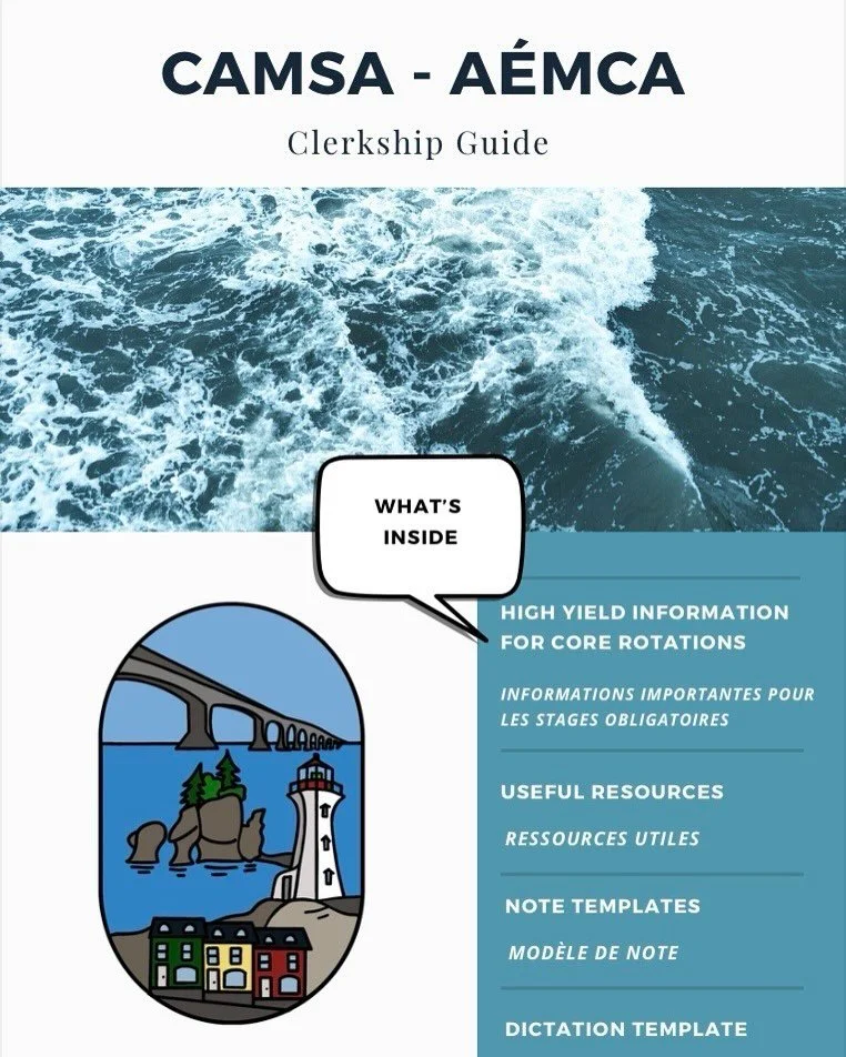 Ever heard of the CAMSA clerkship guide? For those starting clerkship in the fall or in the thick of it, check out our guide, which provides advice and guidance on each core clerkship rotation. It can be found on our website, on the resources page or