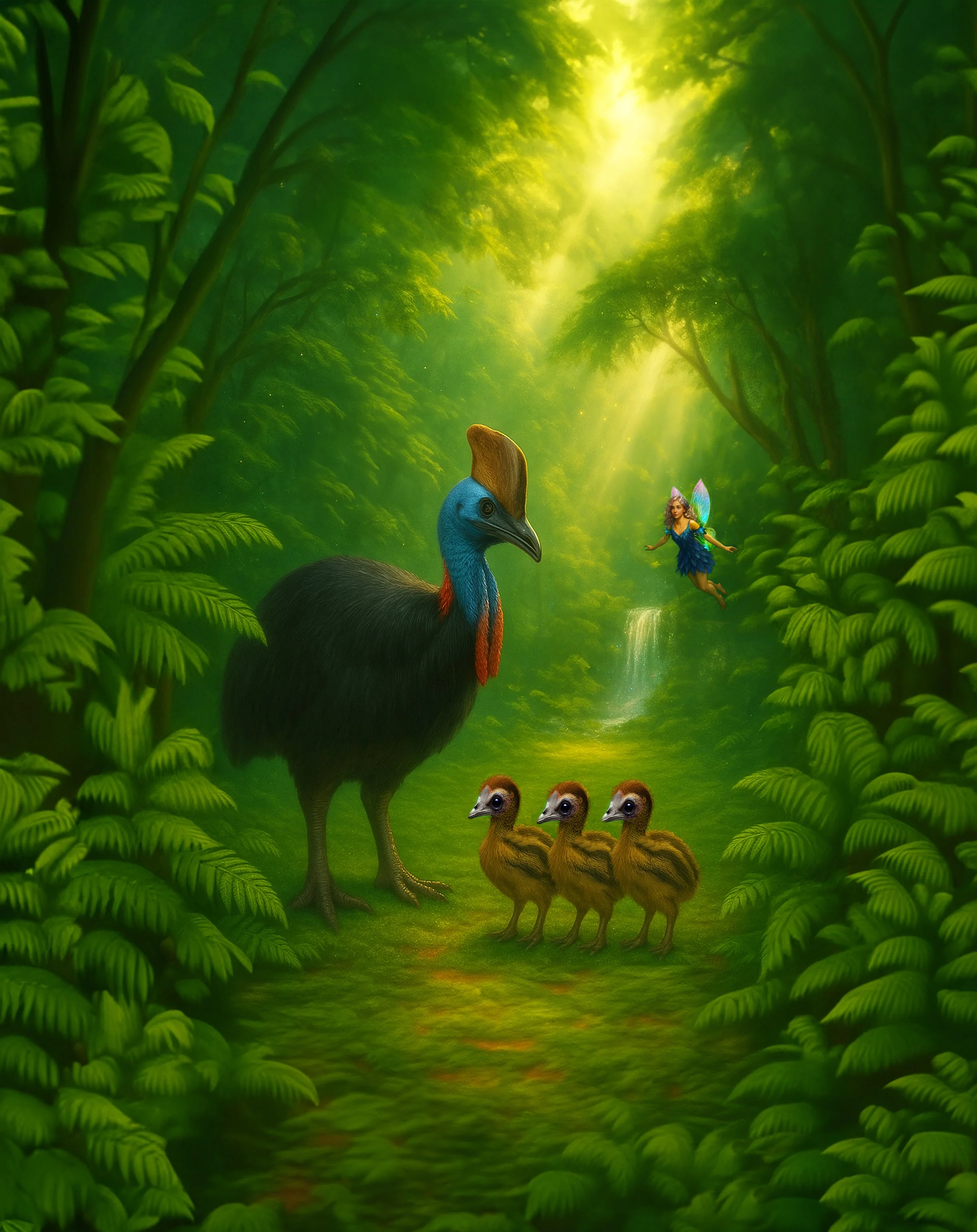Chapter 7 Pic 36 The Cassowaries Arrive At Their New Home In Rainbow Falls.jpg