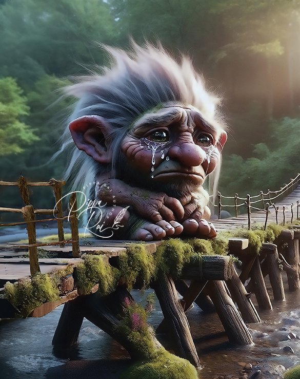 A sad Lonemist the troll on his troll bridge.
