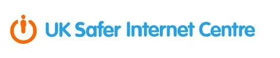 UK Safer Internet Centre logo with orange power symbol and blue text.