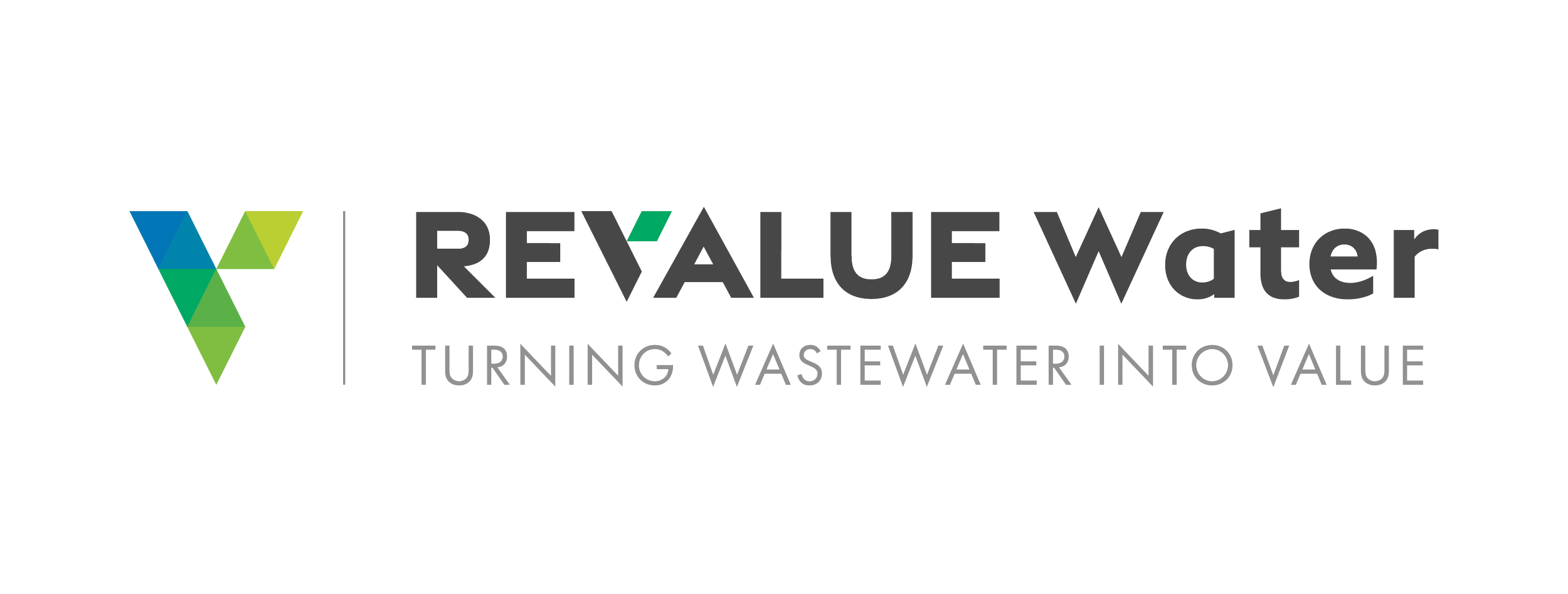 Revalue Water logo with tagline 'Turning Wastewater Into Value'.