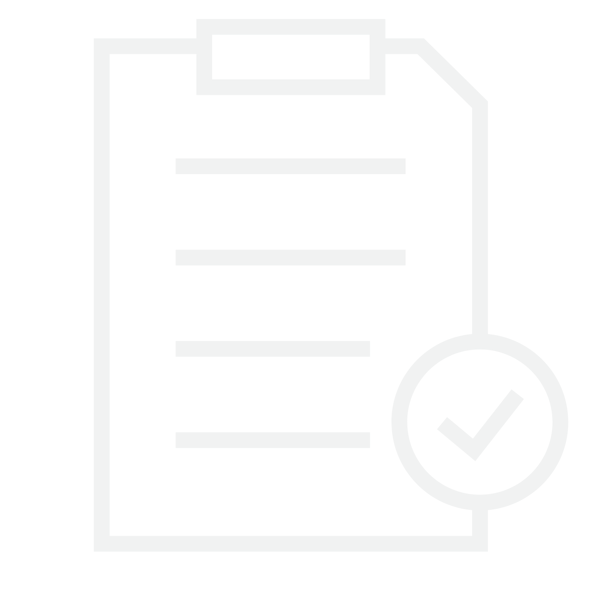 Icon of a document with a checkmark inside a circle.